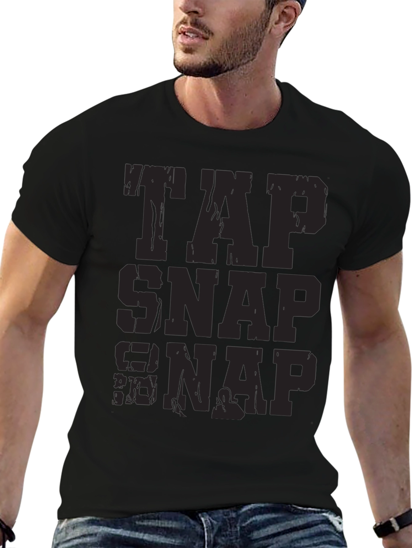 Tap Snap Nap Funny Jiu Jitsu Black T-Shirt
