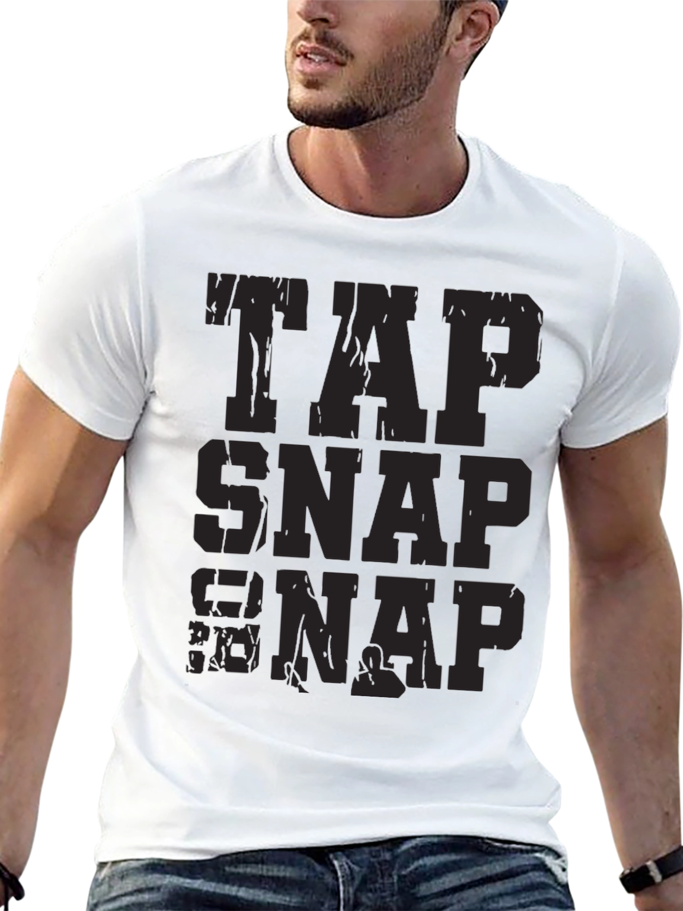 Tap Snap Nap Funny Jiu Jitsu Black T-Shirt