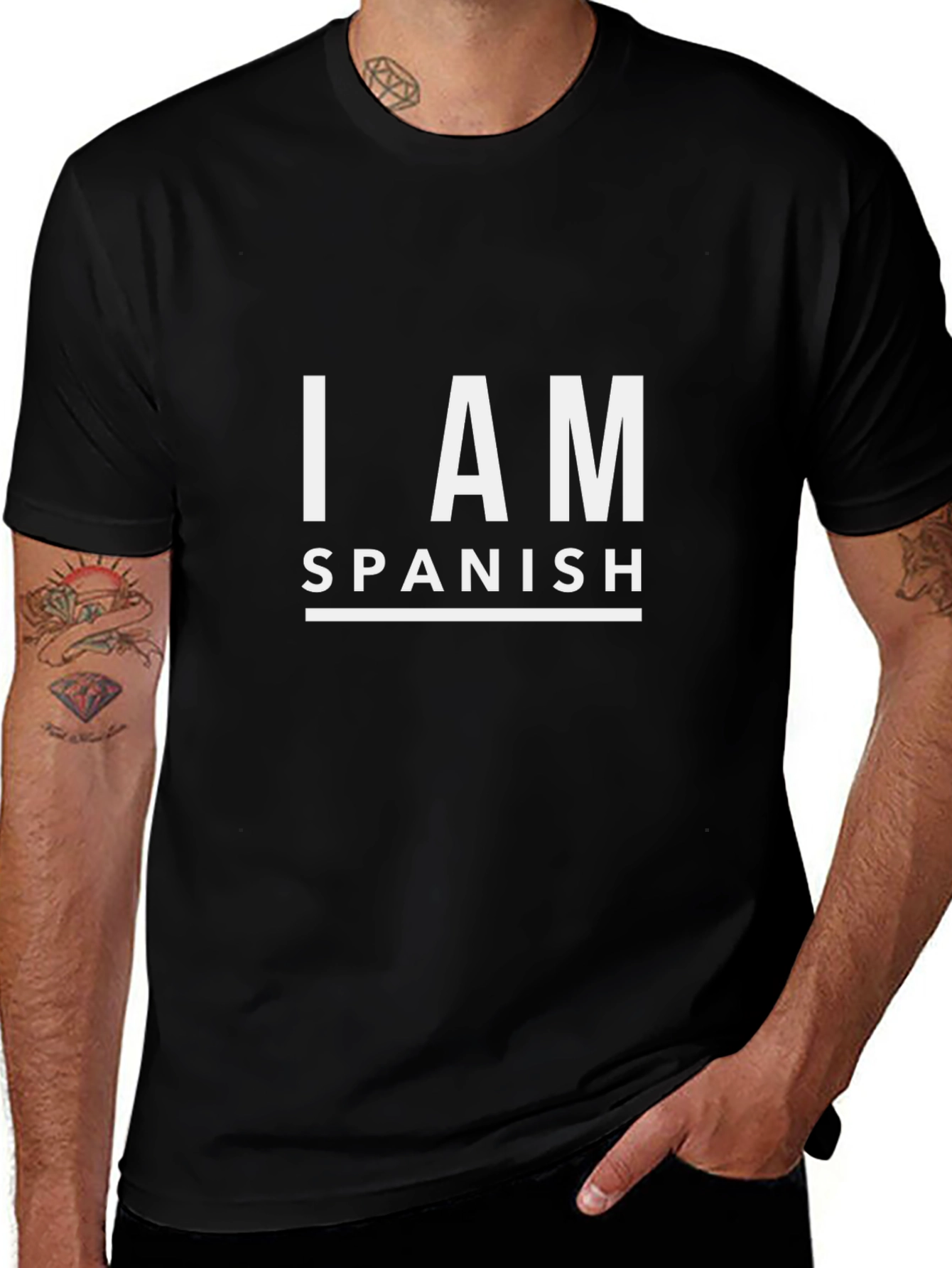 I AM SPANISH Graphic T-Shirt - Black