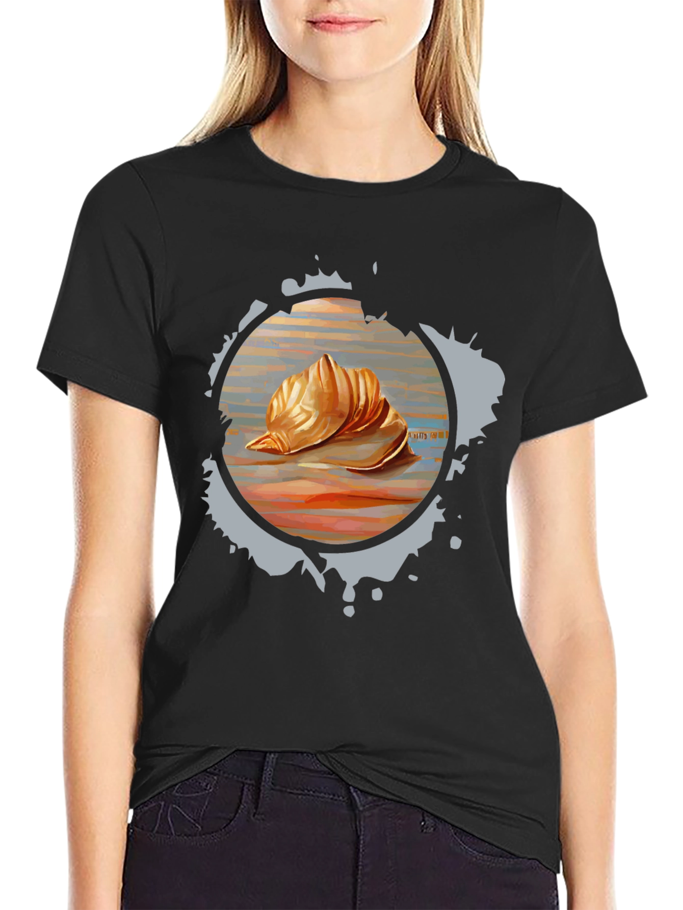 Seashell Graphic Tee - Unique Design Soft Fabric