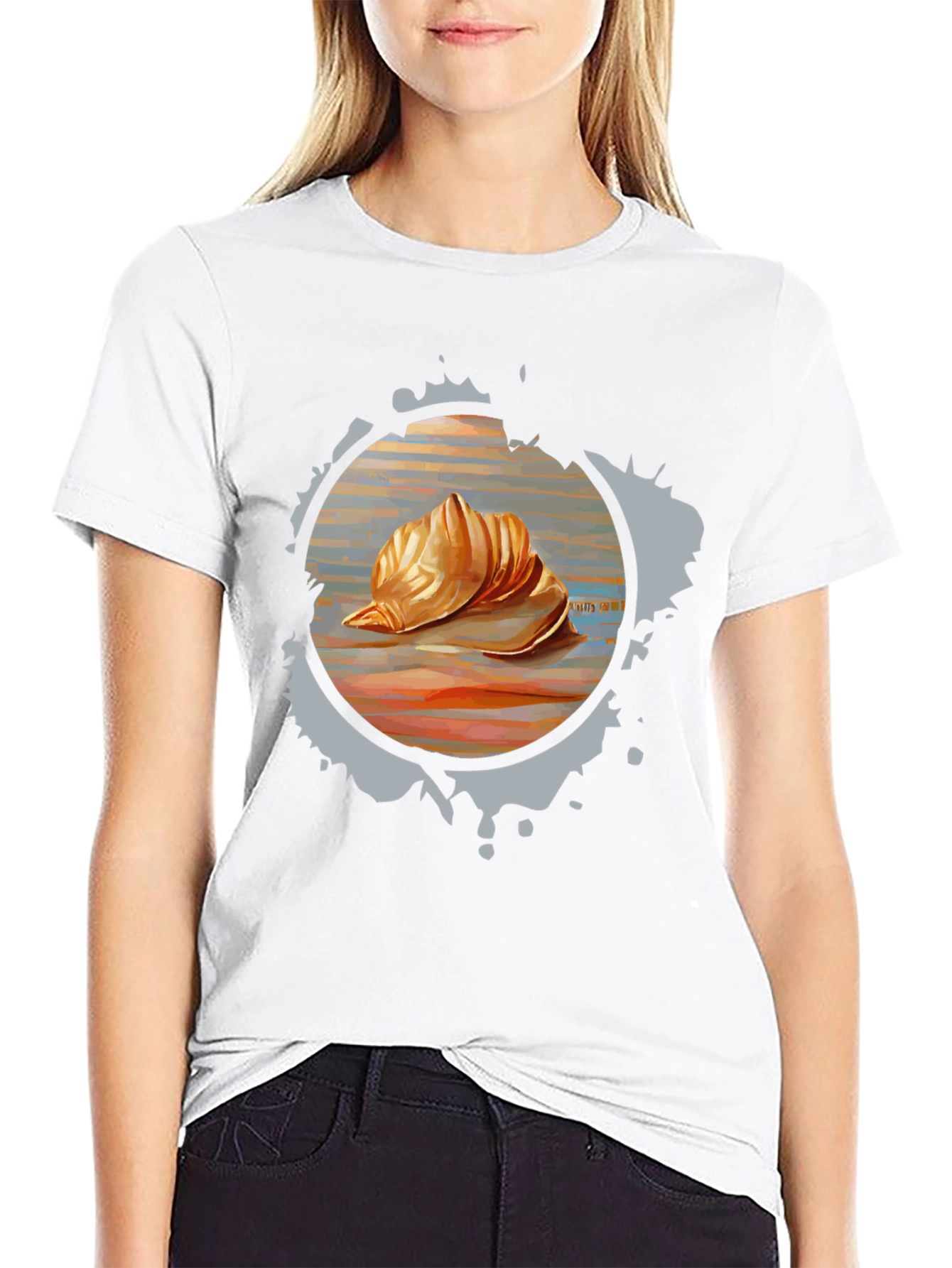 Seashell Graphic Tee - Unique Design Soft Fabric