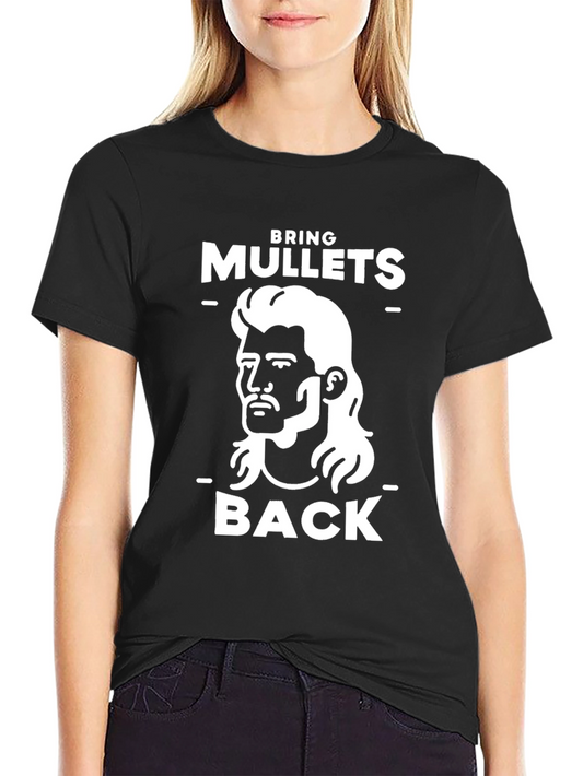 Bring Mullets Back Graphic Tee - Retro Hair Style T-Shirt
