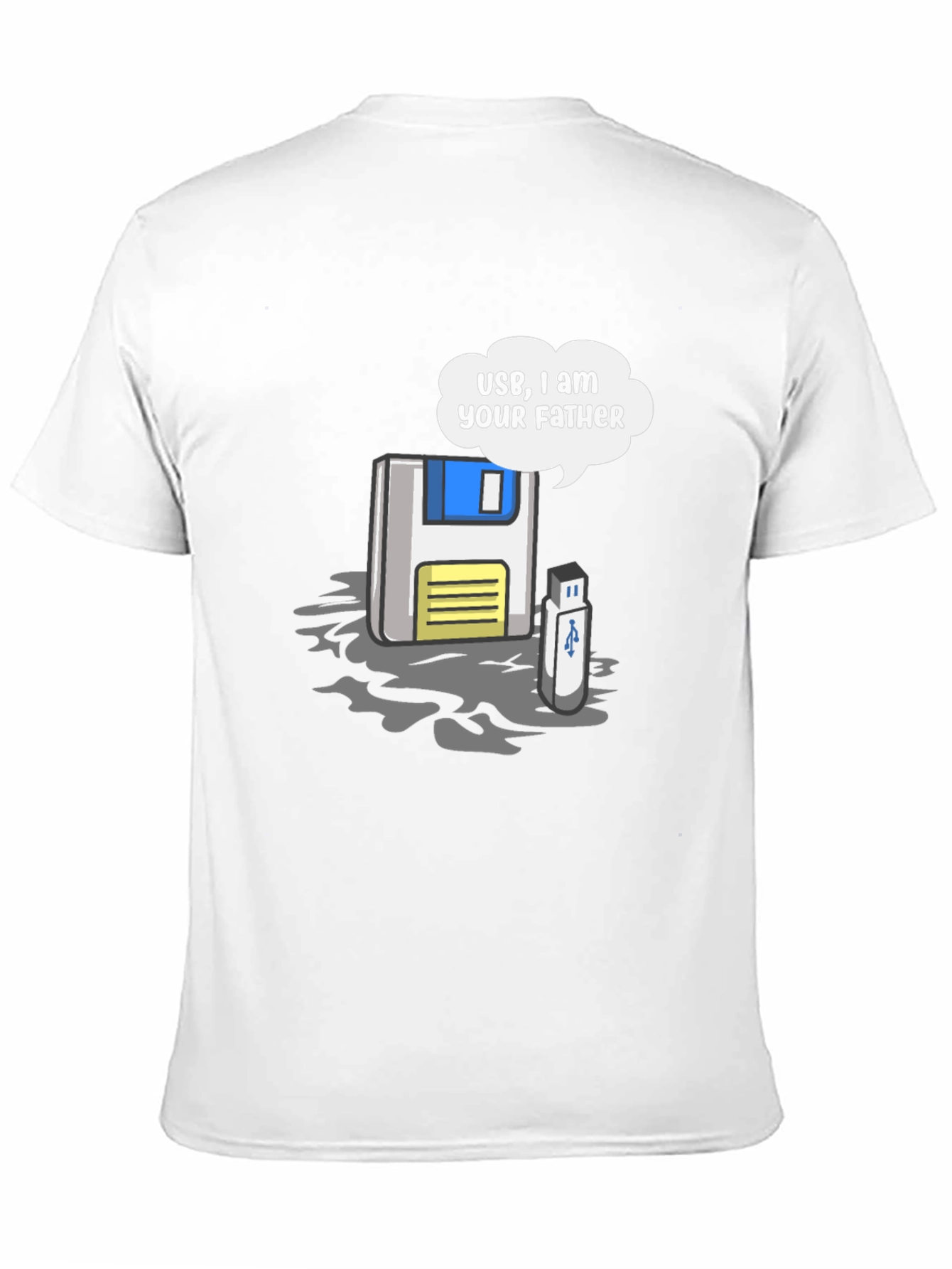 Geeky Fathers Day Floppy Disk & USB T-Shirt