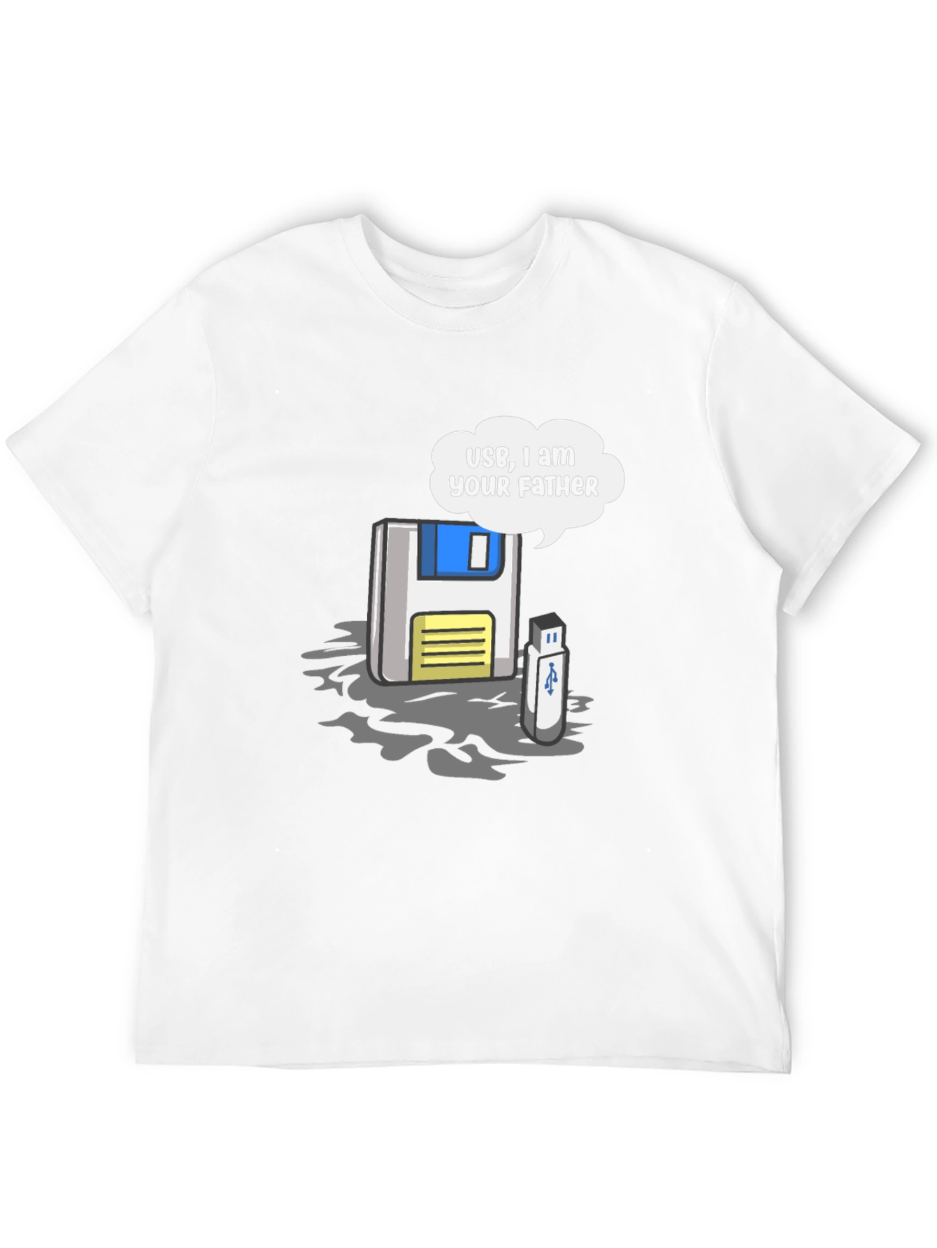 Geeky Fathers Day Floppy Disk & USB T-Shirt