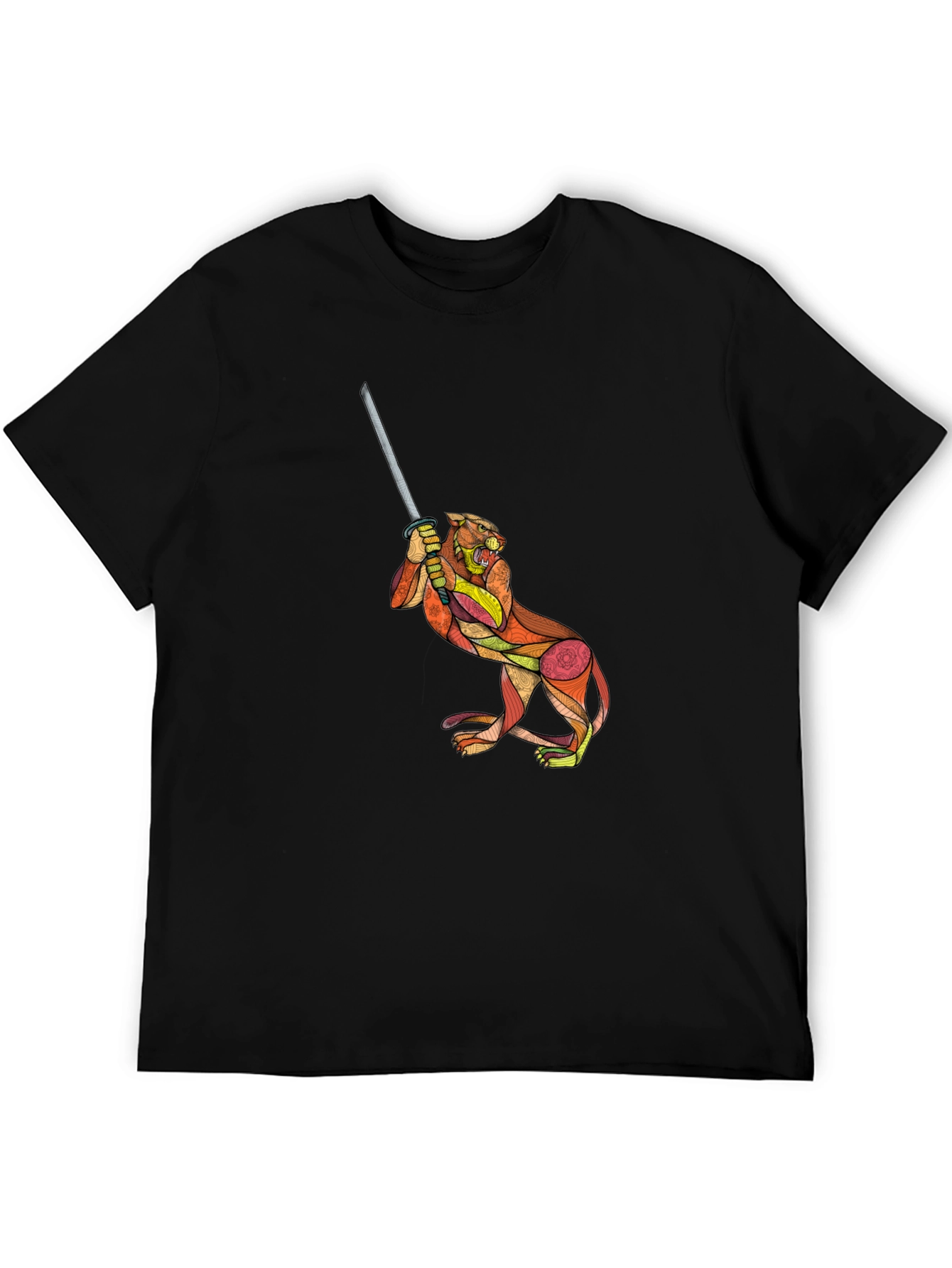 Tiger Katana Graphic T-Shirt