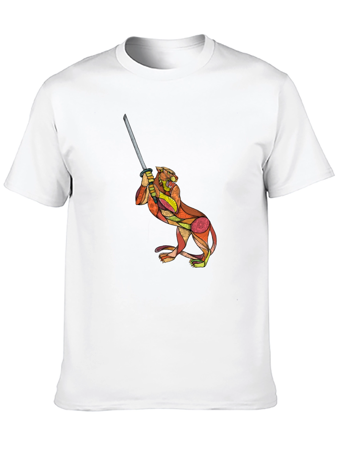 Tiger Katana Graphic T-Shirt