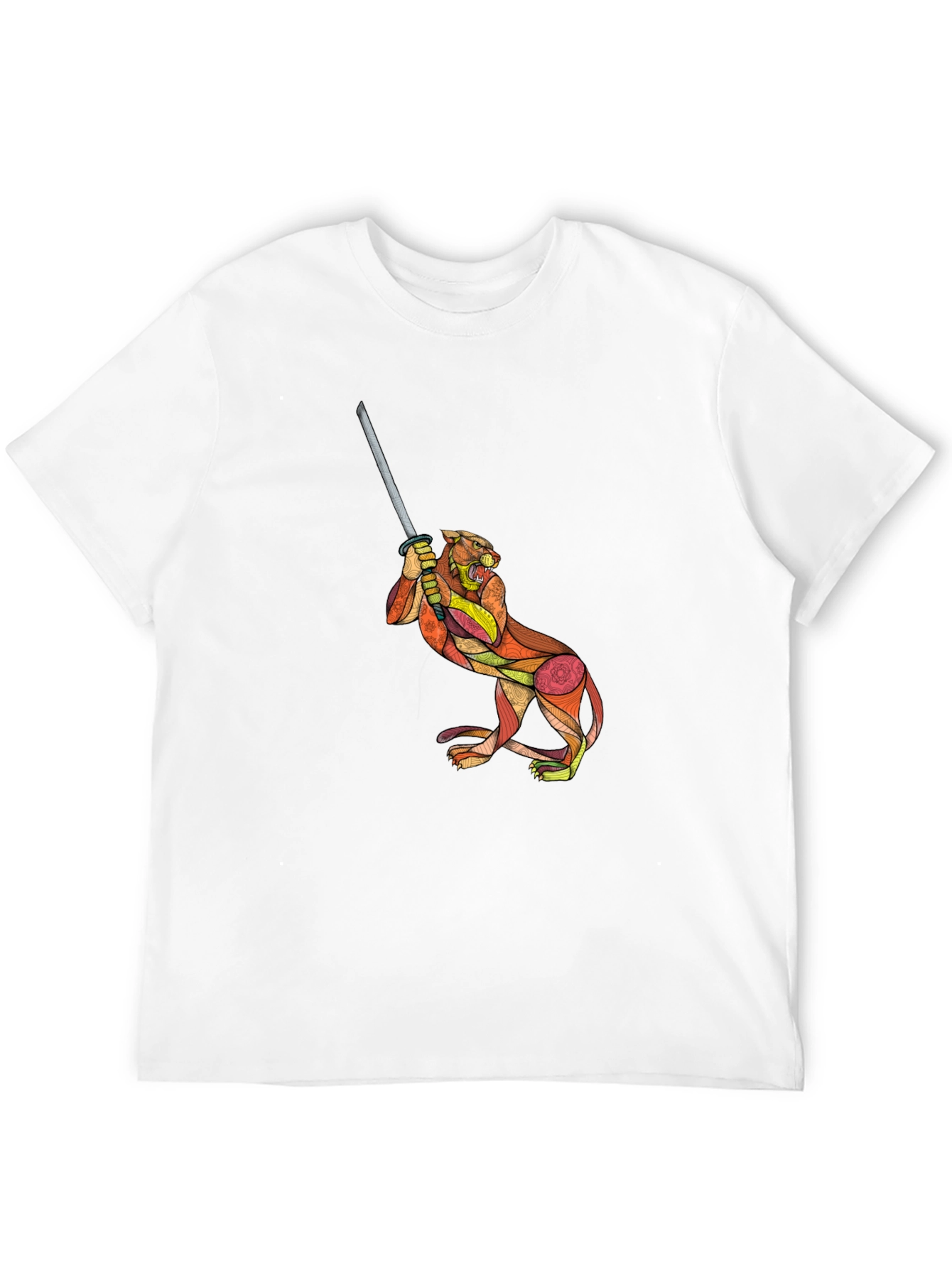 Tiger Katana Graphic T-Shirt