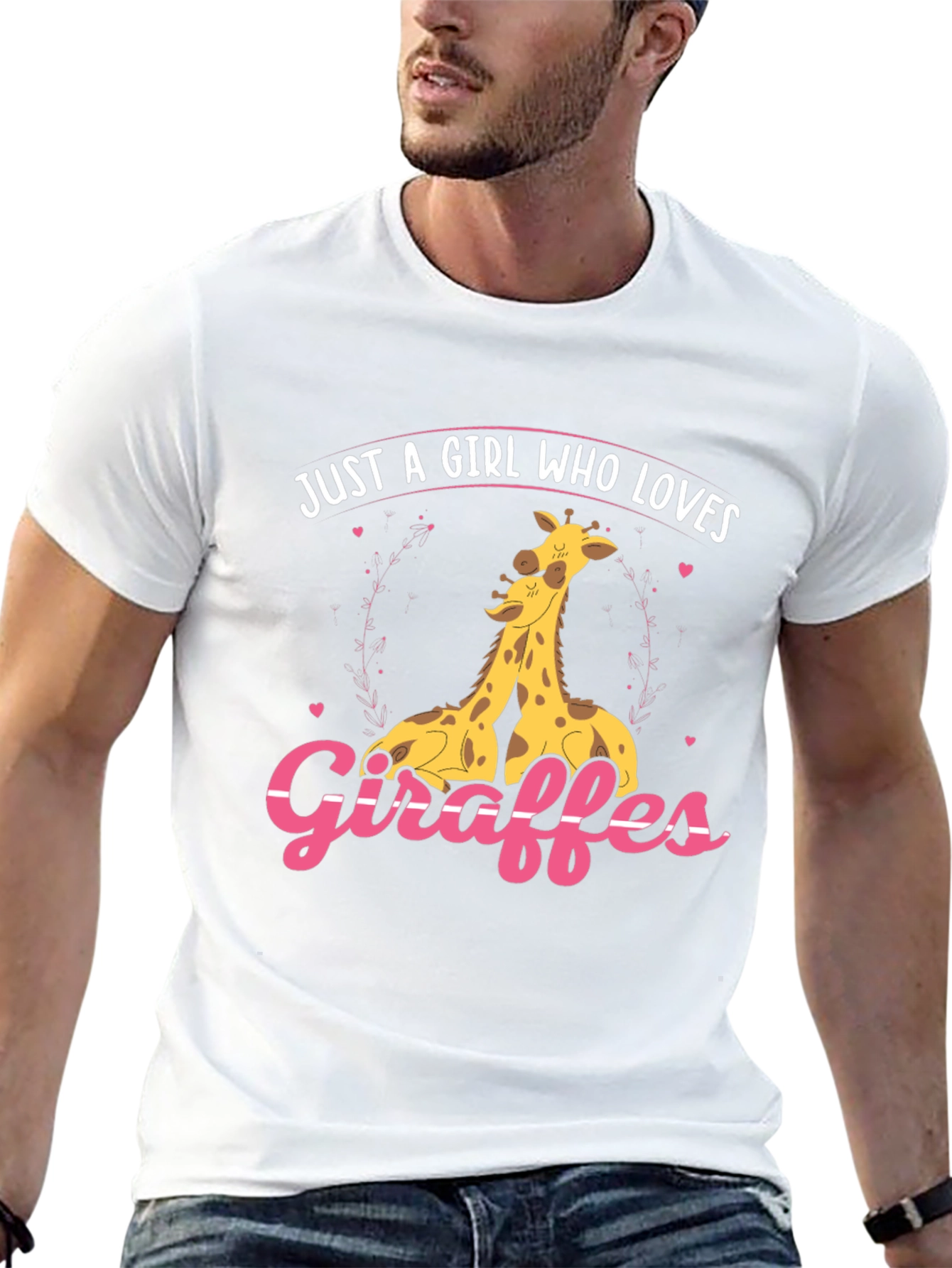 Giraffe Lover Graphic Tee - Cute Giraffe Design