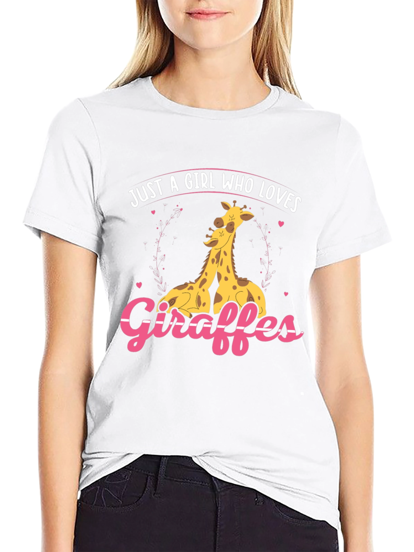 Giraffe Lover Graphic Tee - Cute Giraffe Design