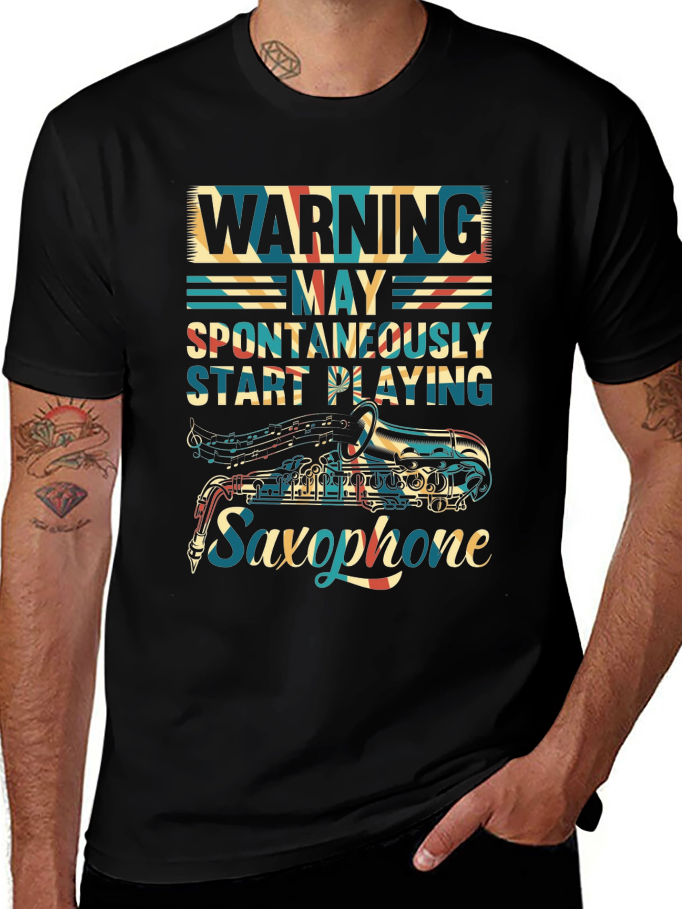 Warning: May Spontaneously Play Saxophone T-Shirt