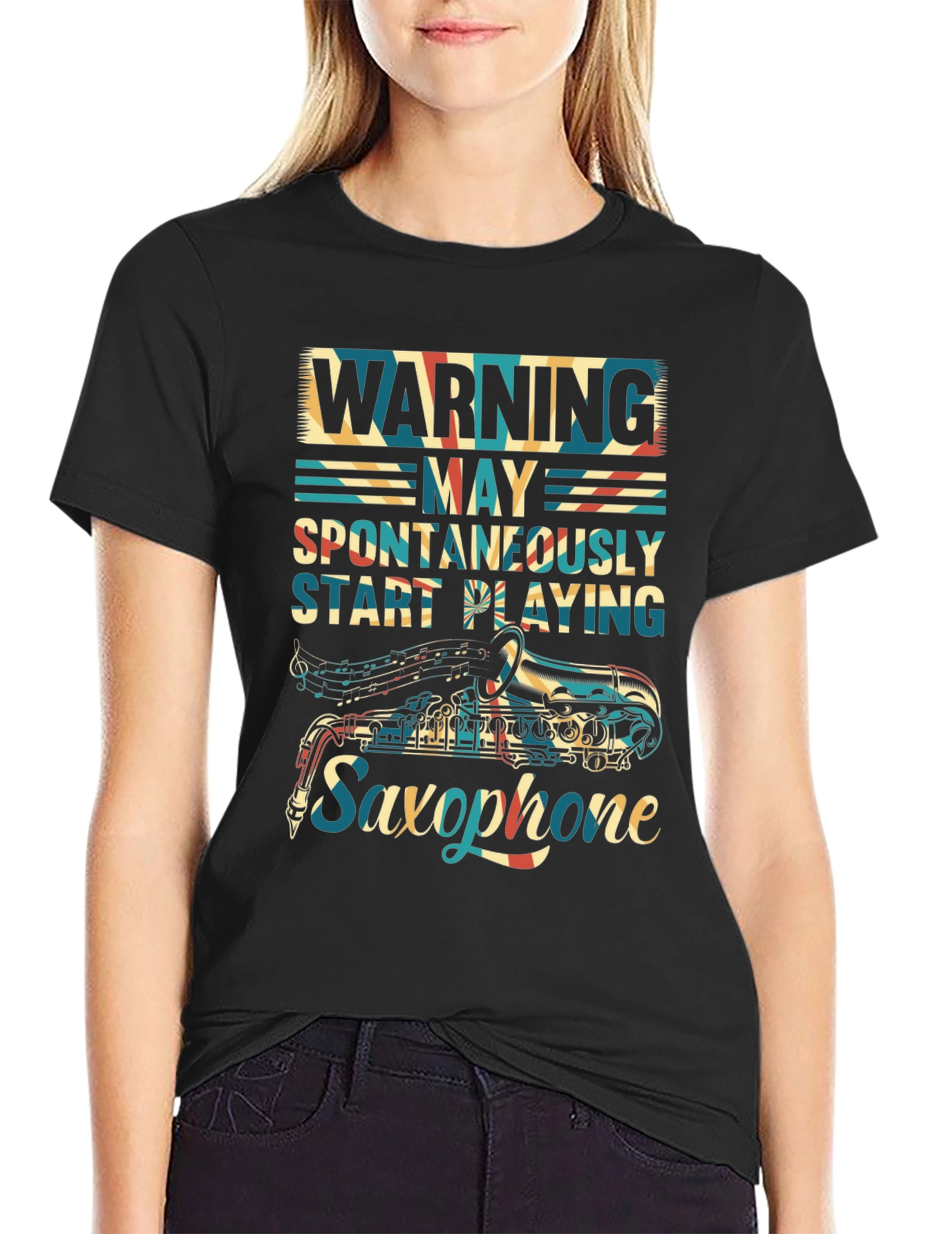 Warning: May Spontaneously Play Saxophone T-Shirt