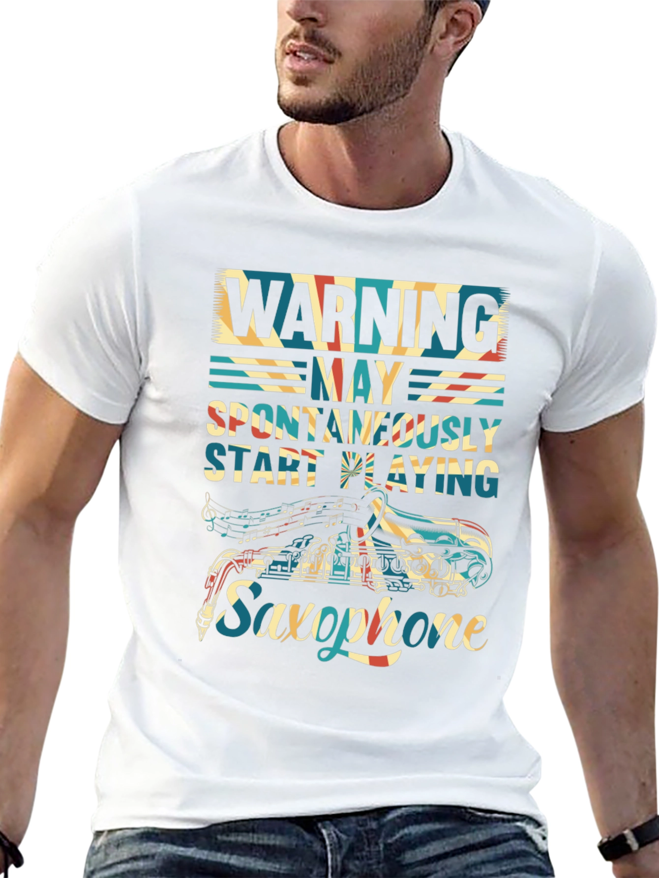 Warning: May Spontaneously Play Saxophone T-Shirt