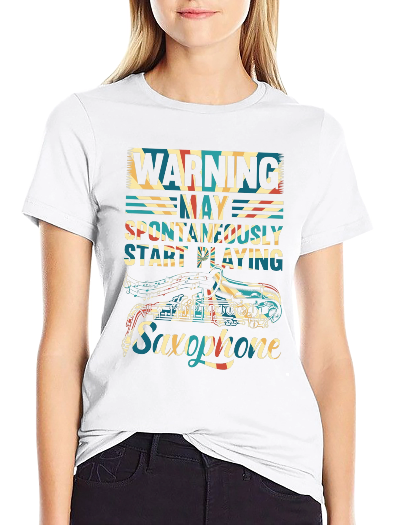 Warning: May Spontaneously Play Saxophone T-Shirt