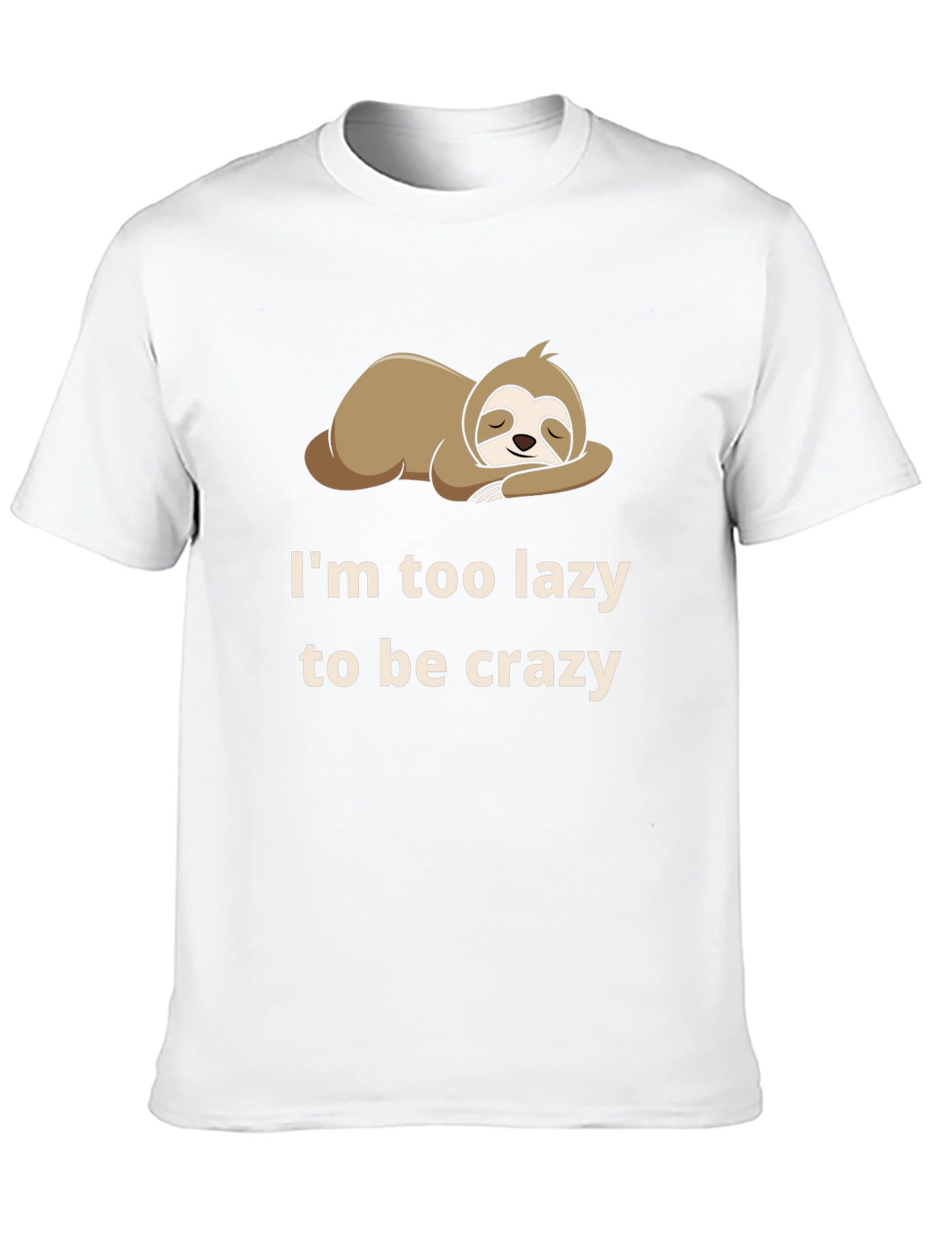 Lazy Sloth Graphic T-Shirt - Funny Sleepy Animal Tee