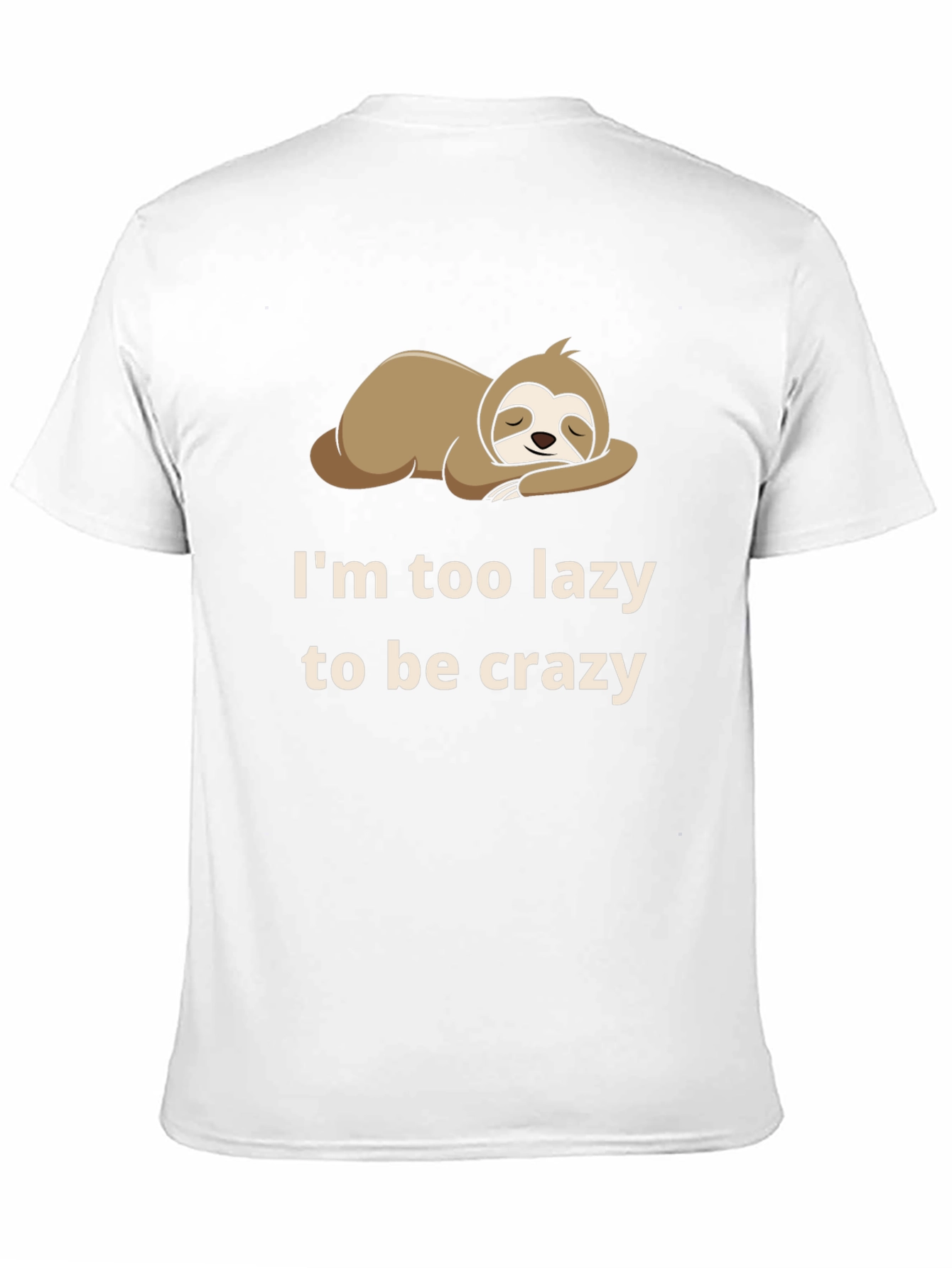 Lazy Sloth Graphic T-Shirt - Funny Sleepy Animal Tee