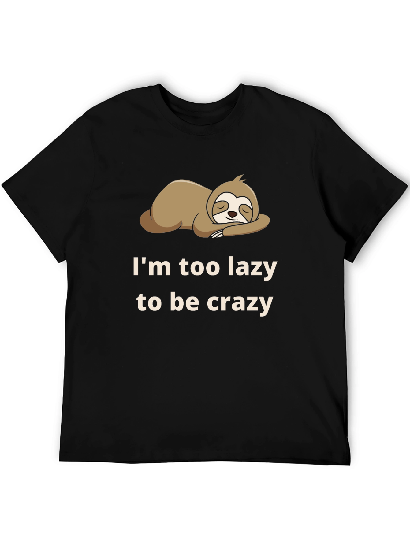 Lazy Sloth Graphic T-Shirt - Funny Sleepy Animal Tee