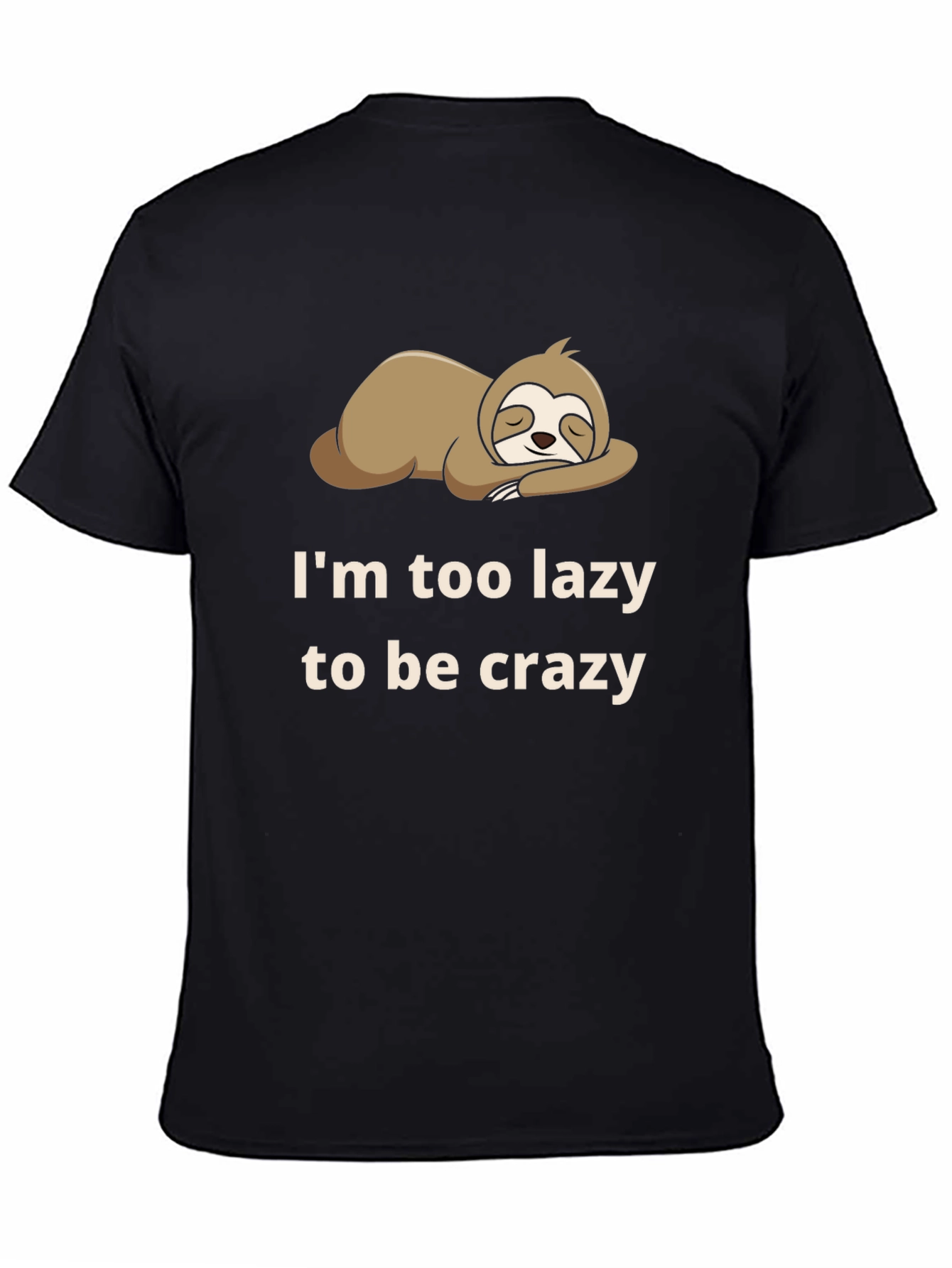 Lazy Sloth Graphic T-Shirt - Funny Sleepy Animal Tee