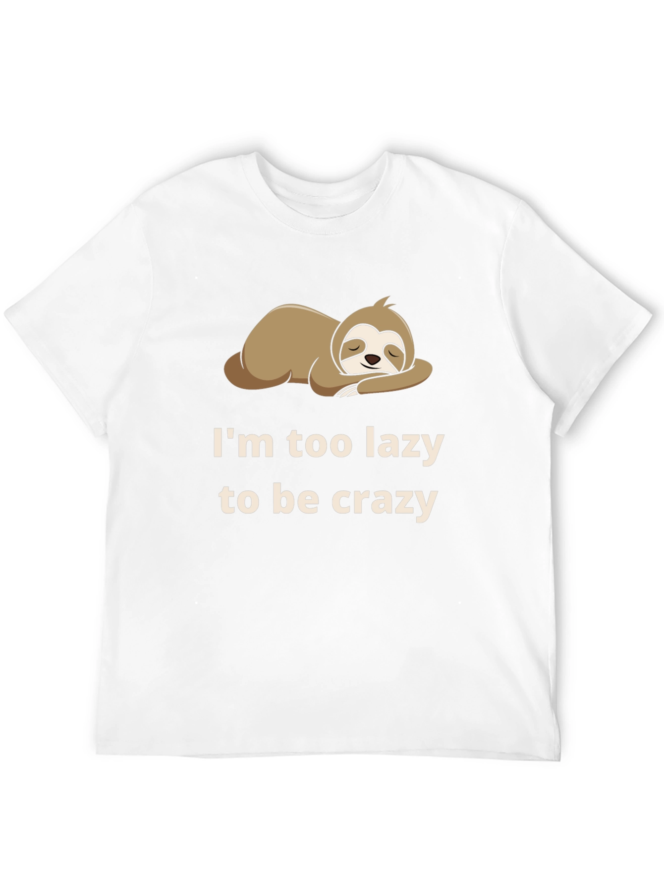 Lazy Sloth Graphic T-Shirt - Funny Sleepy Animal Tee