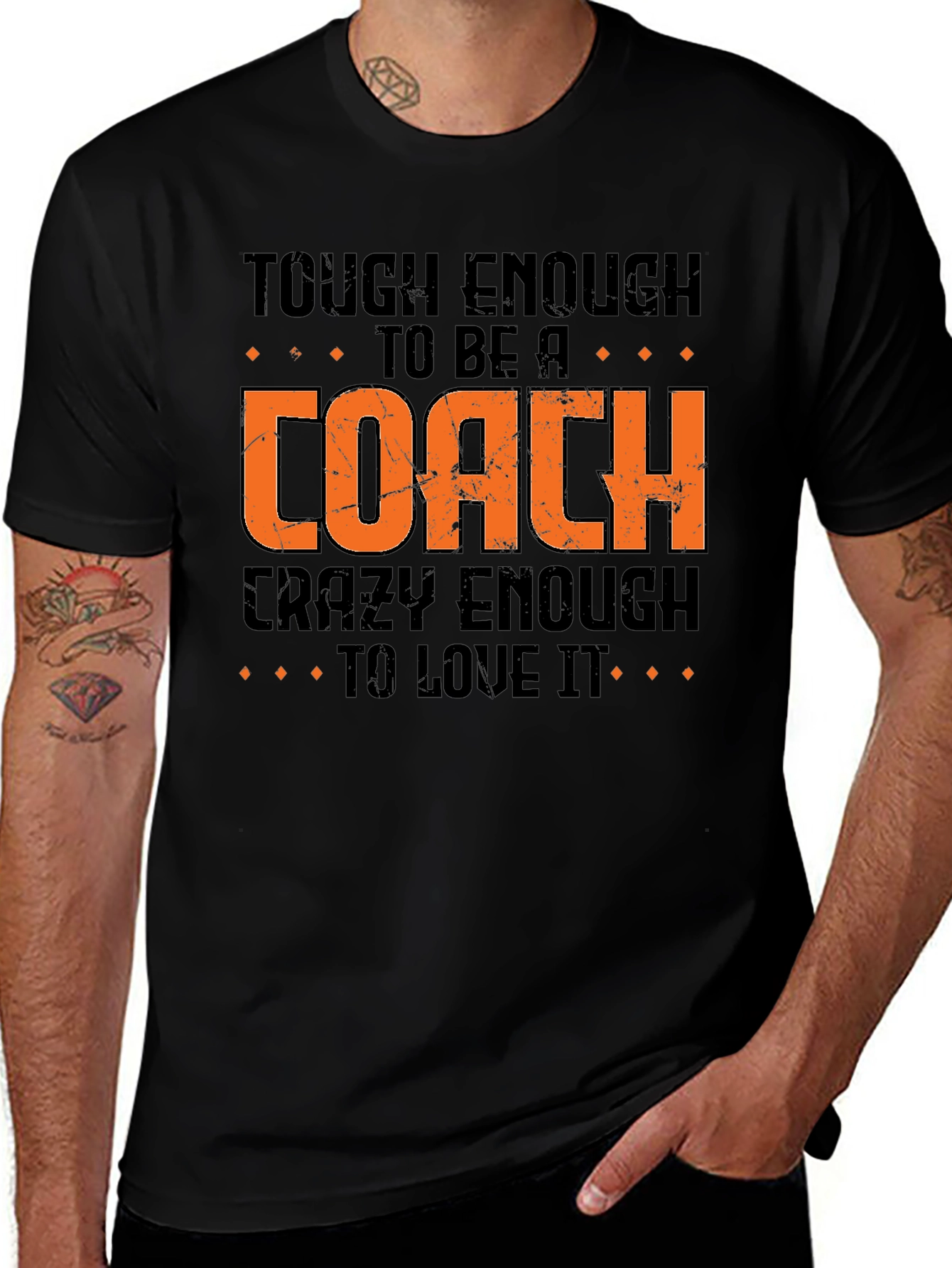 Tough Enough Coach Graphic Tee - Black