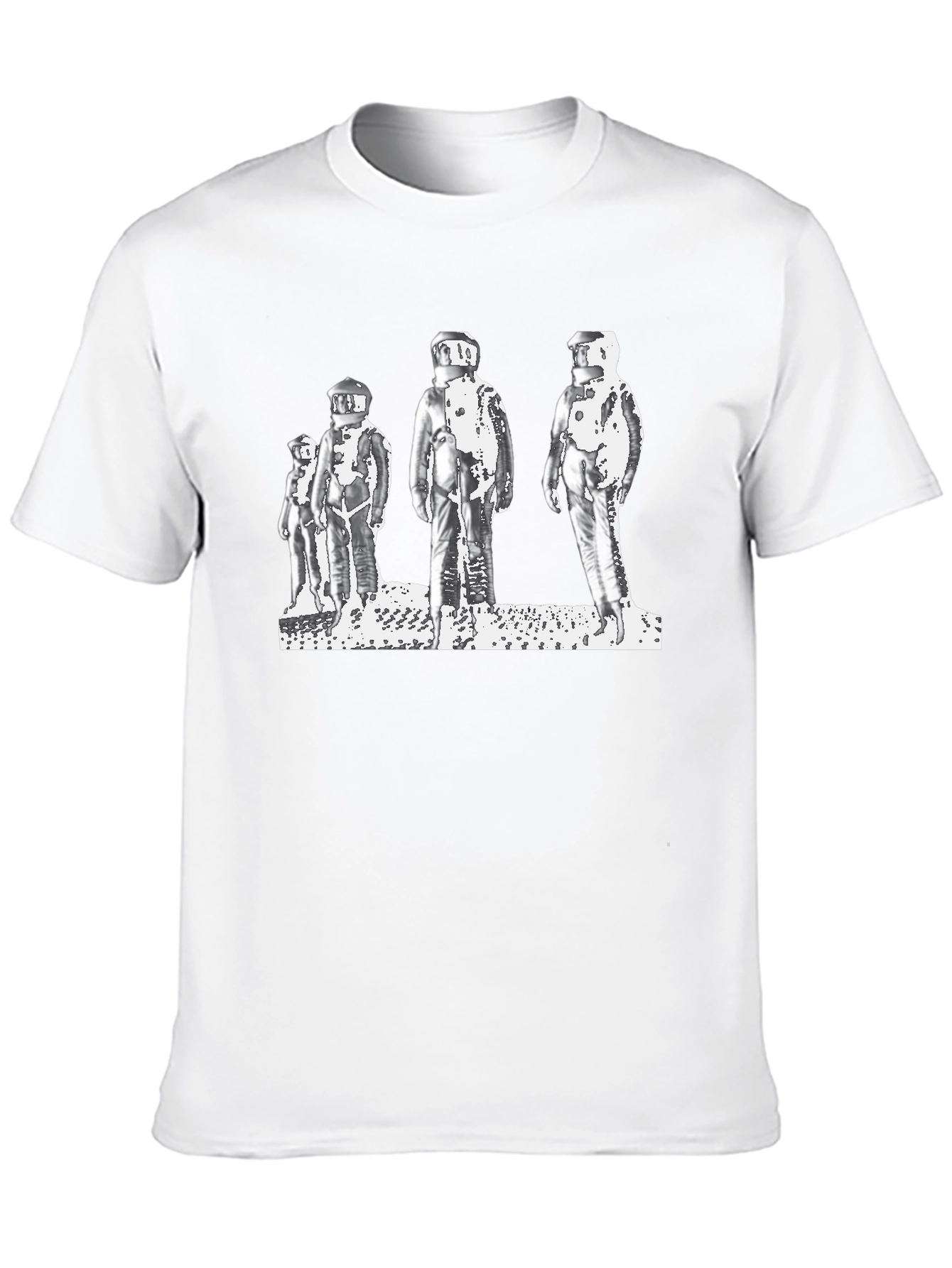 Retro Astronauts Graphic Tee - Black