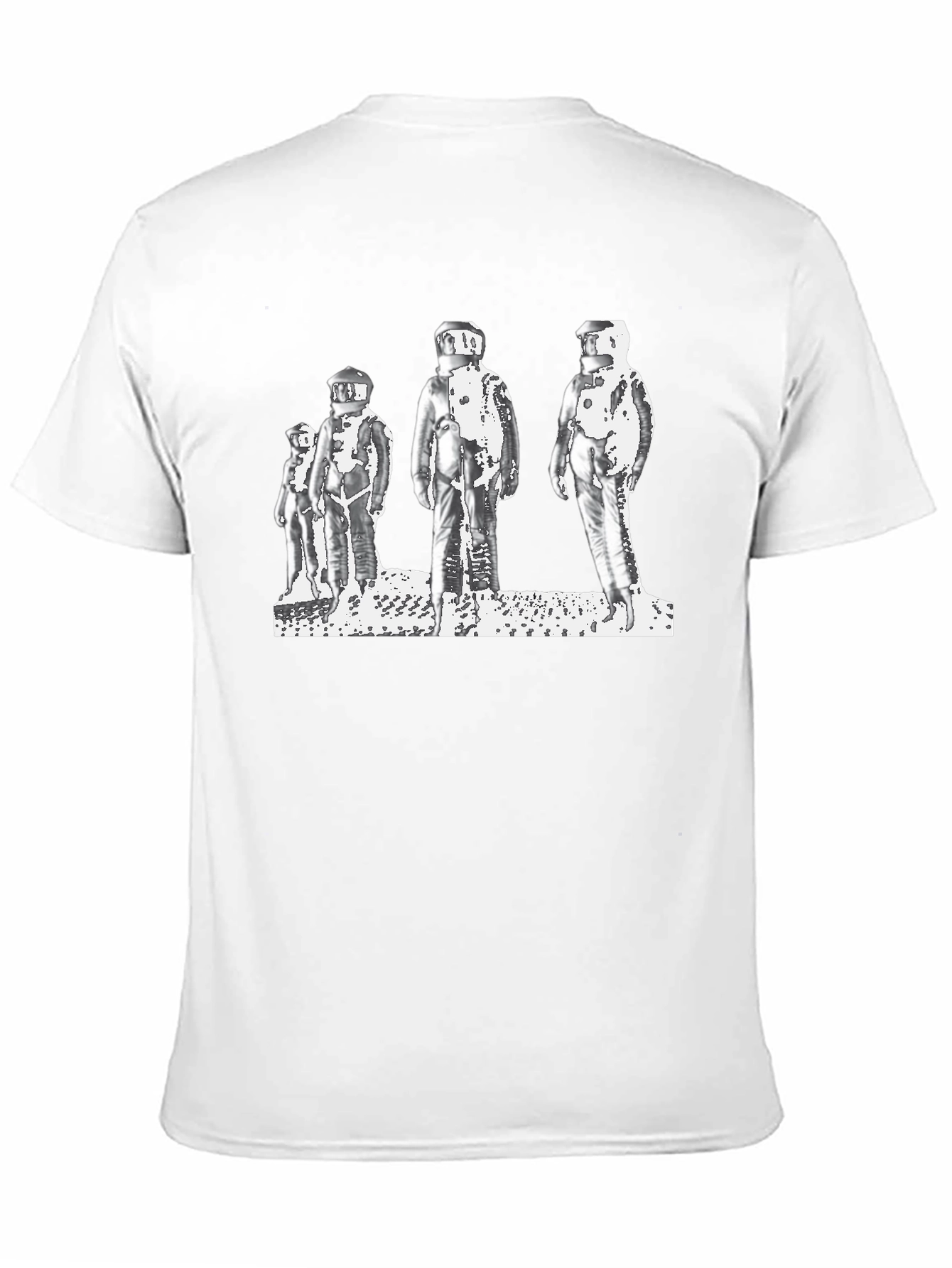 Retro Astronauts Graphic Tee - Black