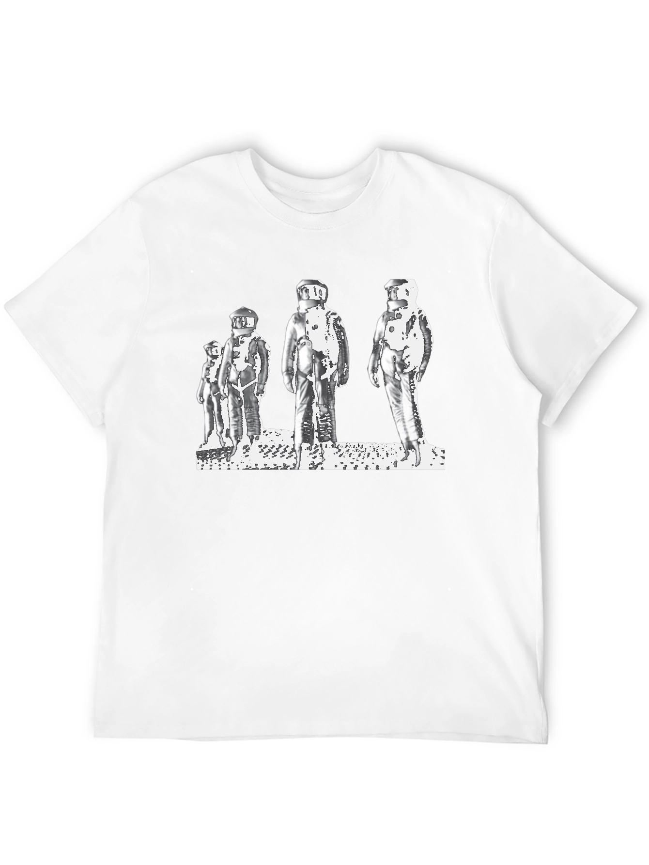 Retro Astronauts Graphic Tee - Black