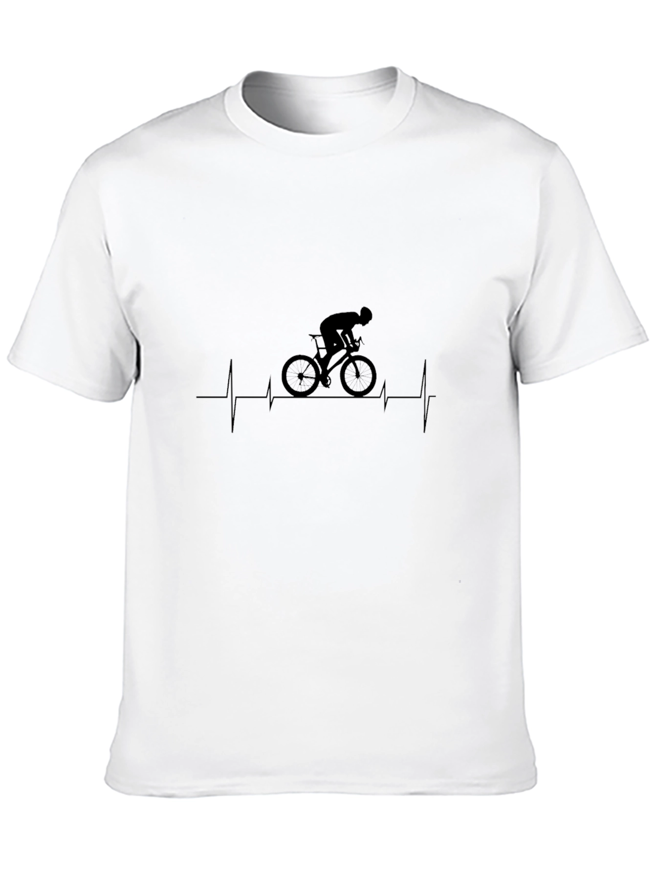 Cyclist Heartbeat Graphic Tee - Black