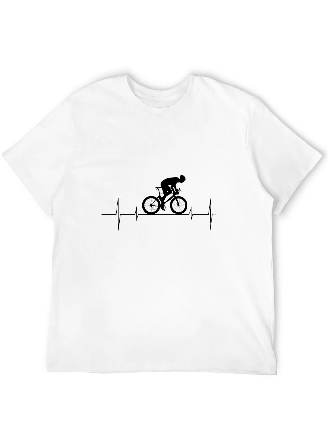 Cyclist Heartbeat Graphic Tee - Black