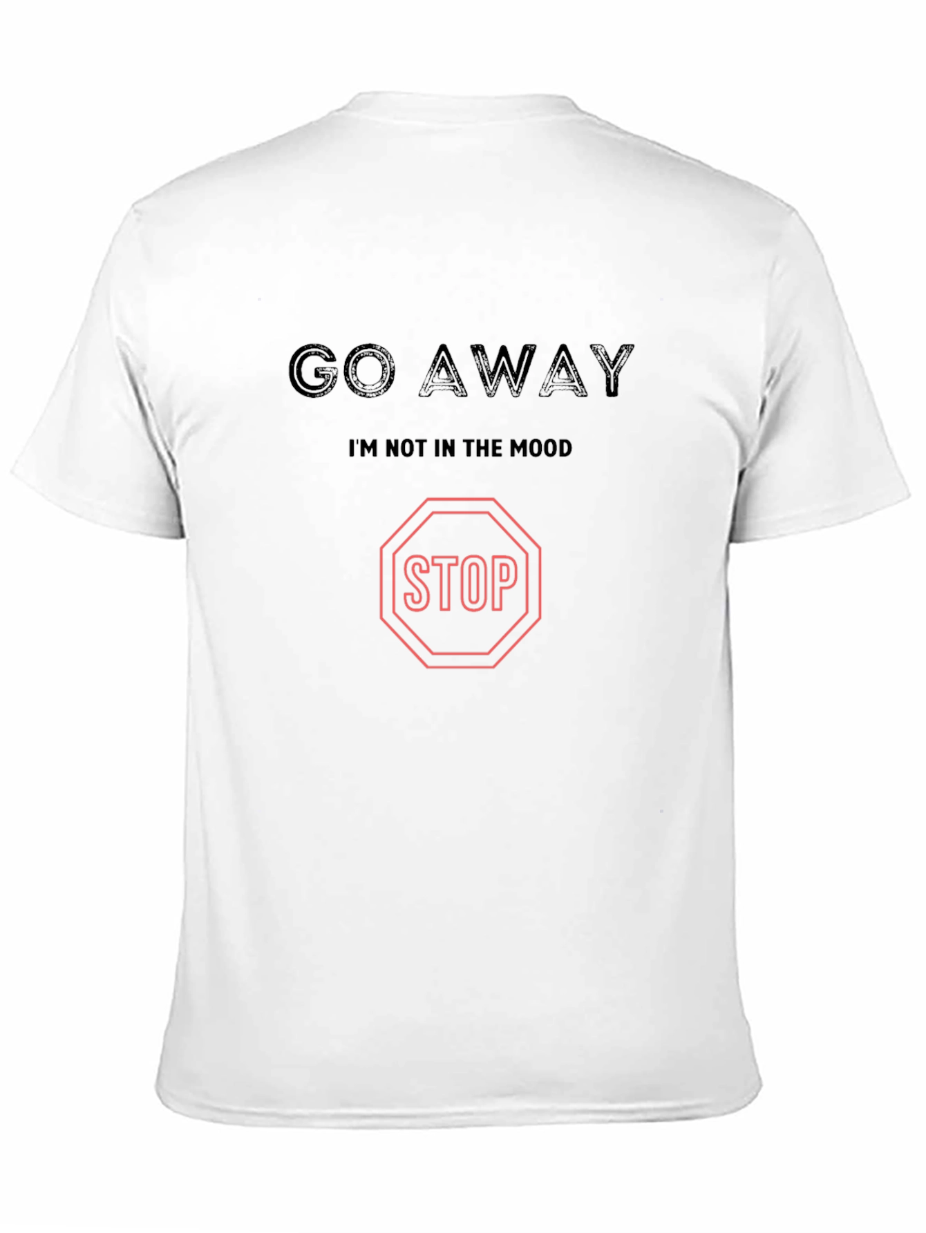 Go Away Graphic Tee - Black Cotton T-Shirt