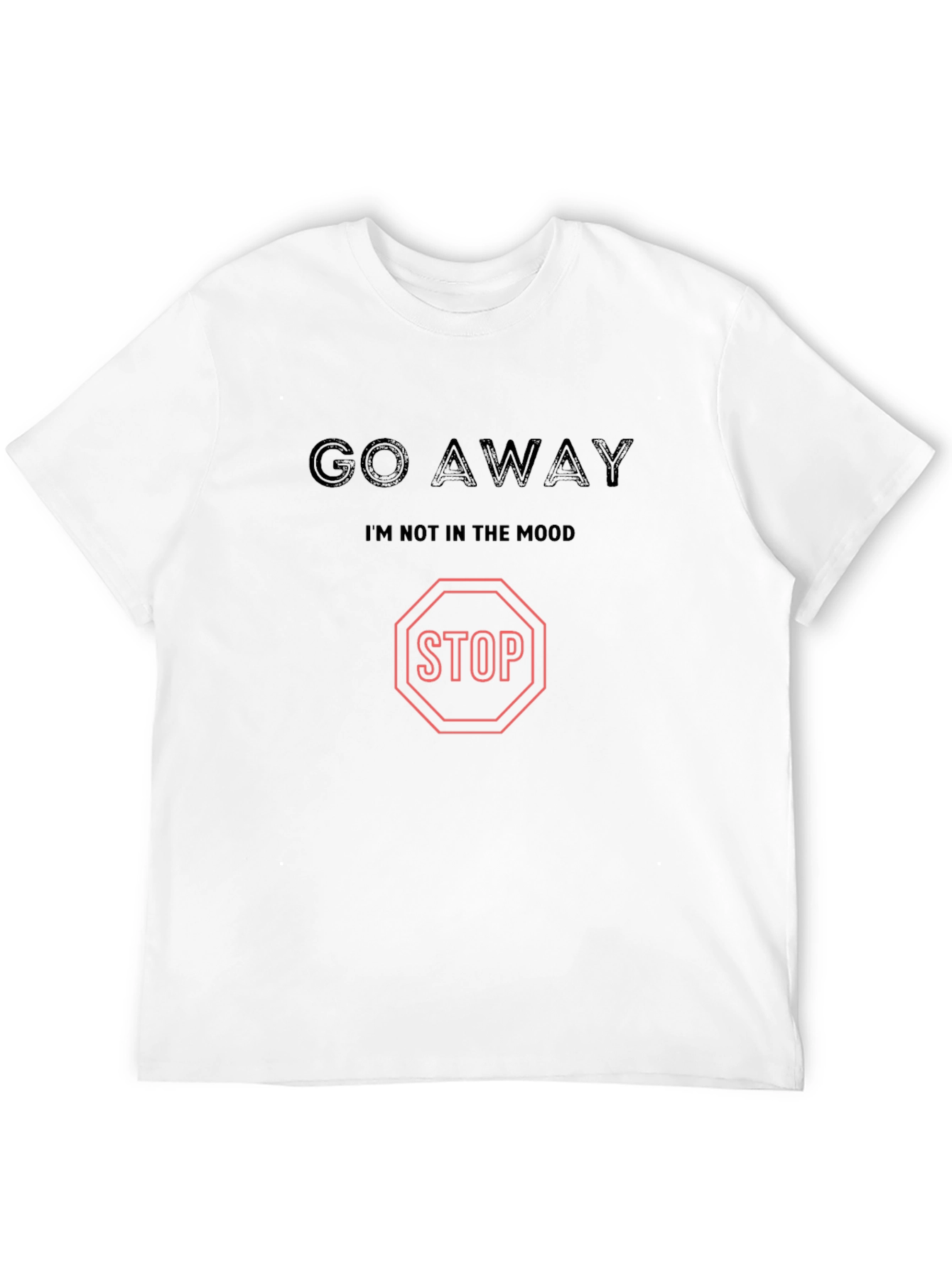 Go Away Graphic Tee - Black Cotton T-Shirt