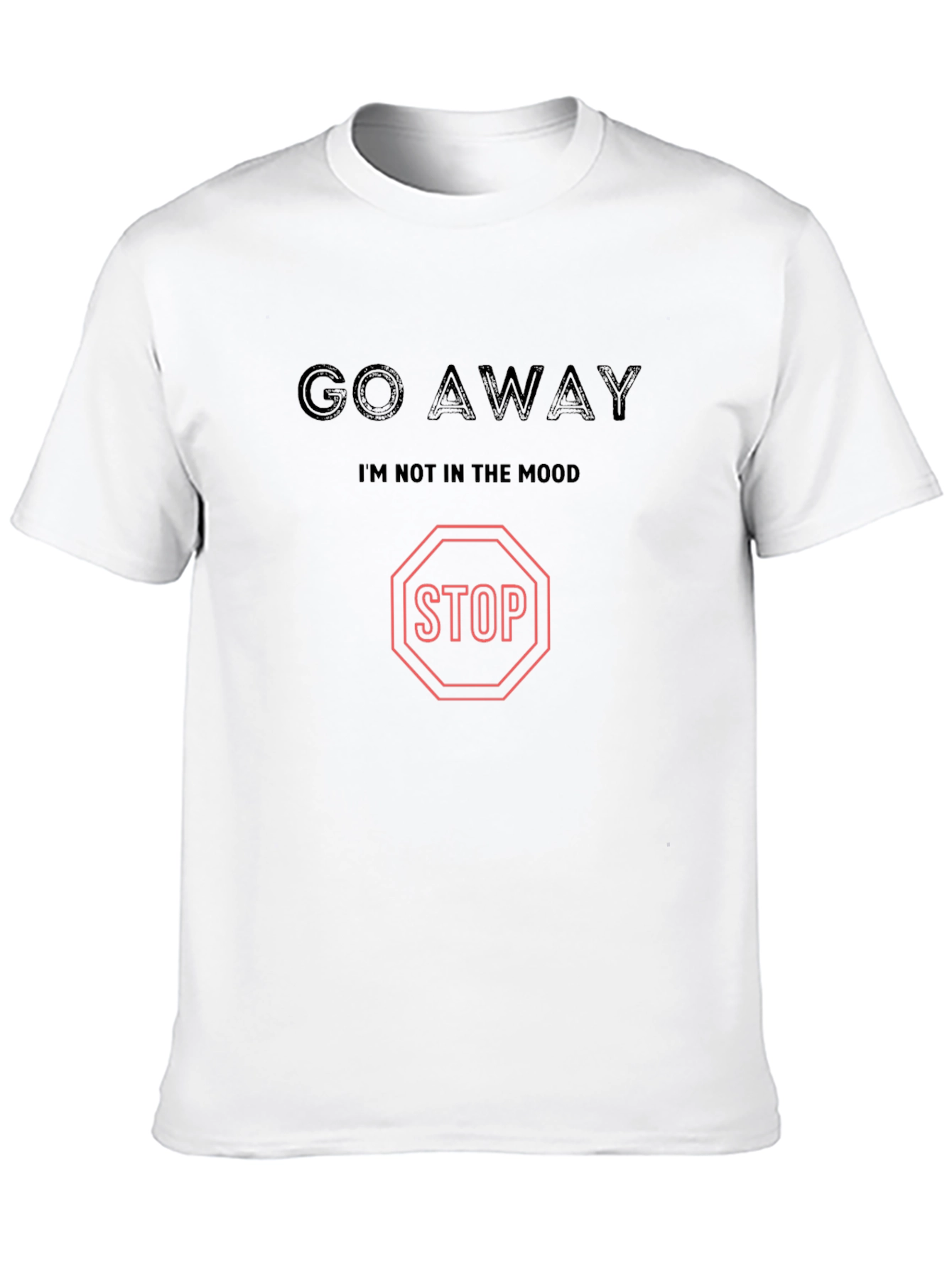 Go Away Graphic Tee - Black Cotton T-Shirt