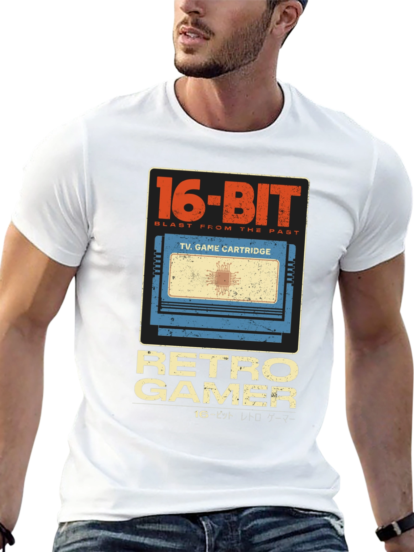 Retro Gamer 16-Bit Video Game Cartridge T-Shirt
