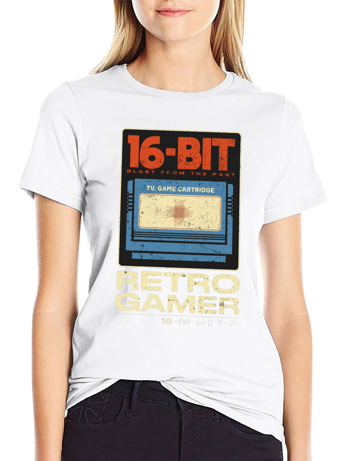 Retro Gamer 16-Bit Video Game Cartridge T-Shirt