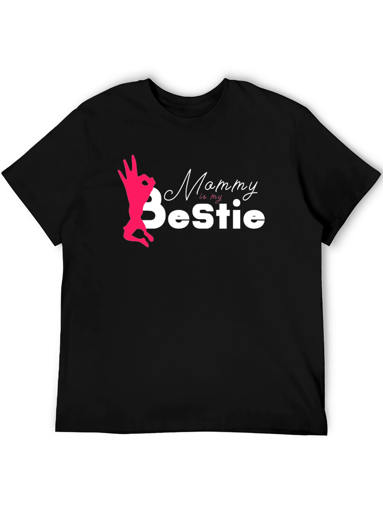 Mommy is my Bestie Black T-Shirt