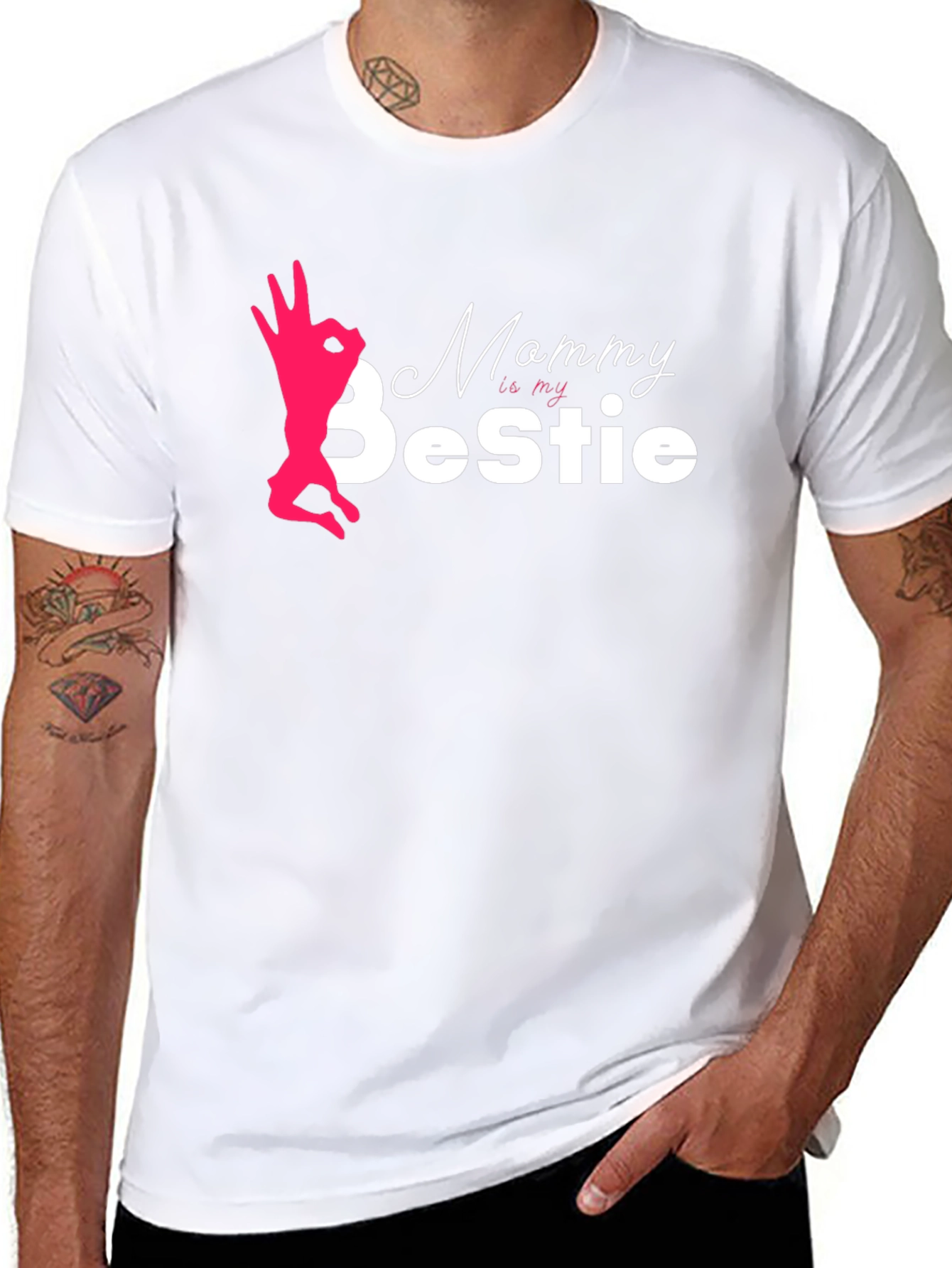 Mommy is my Bestie Black T-Shirt