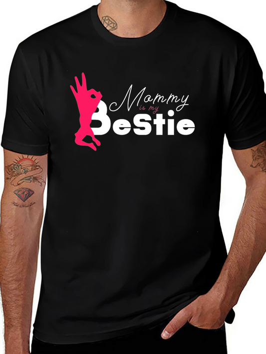 Mommy is my Bestie Black T-Shirt