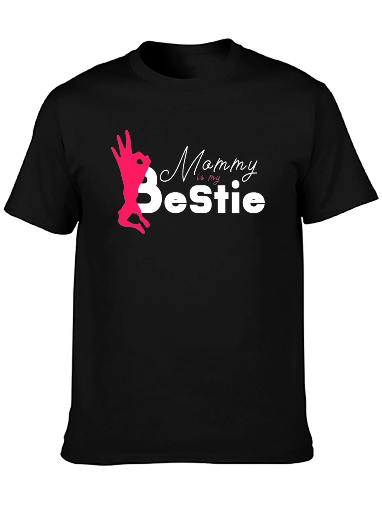 Mommy is my Bestie Black T-Shirt