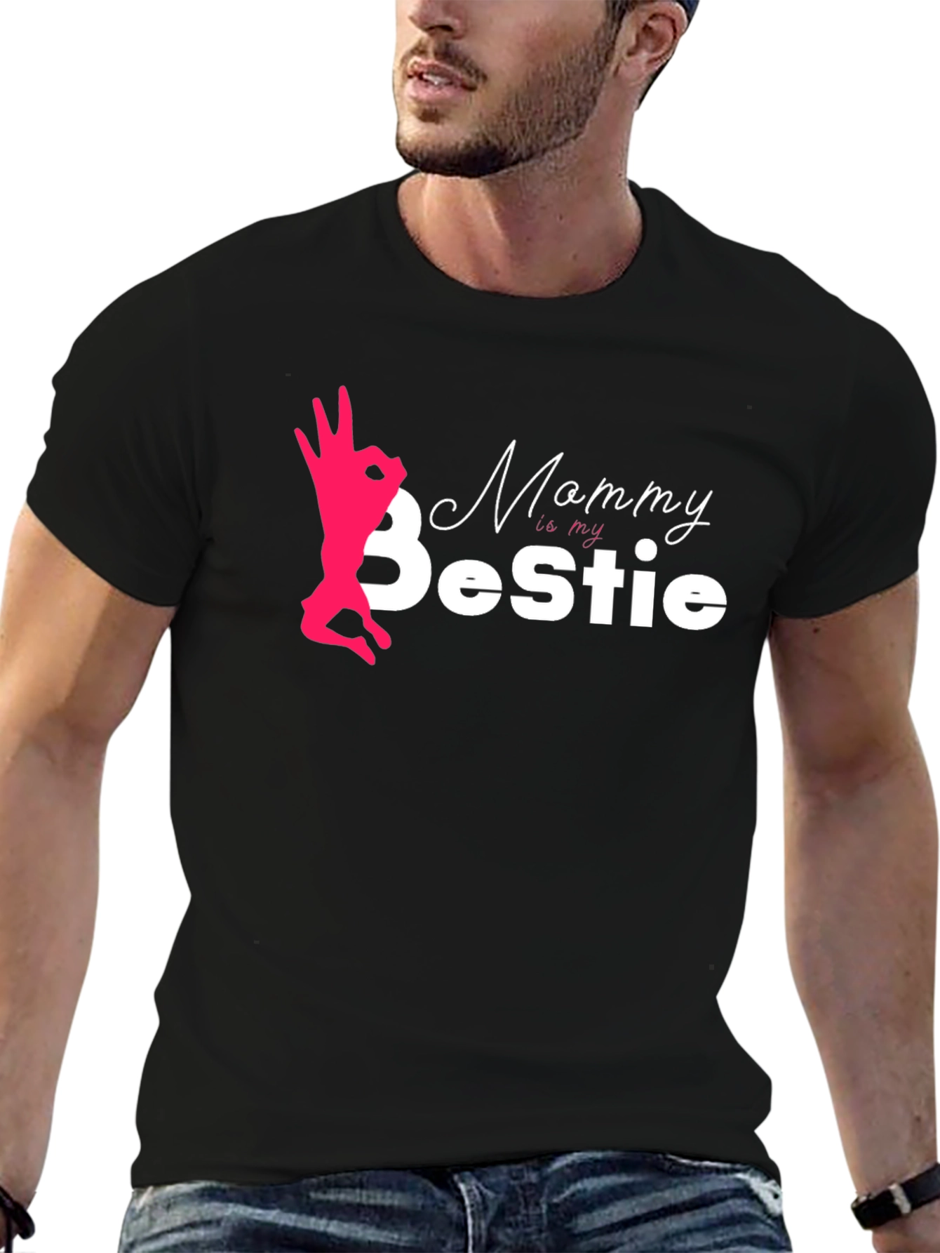 Mommy is my Bestie Black T-Shirt