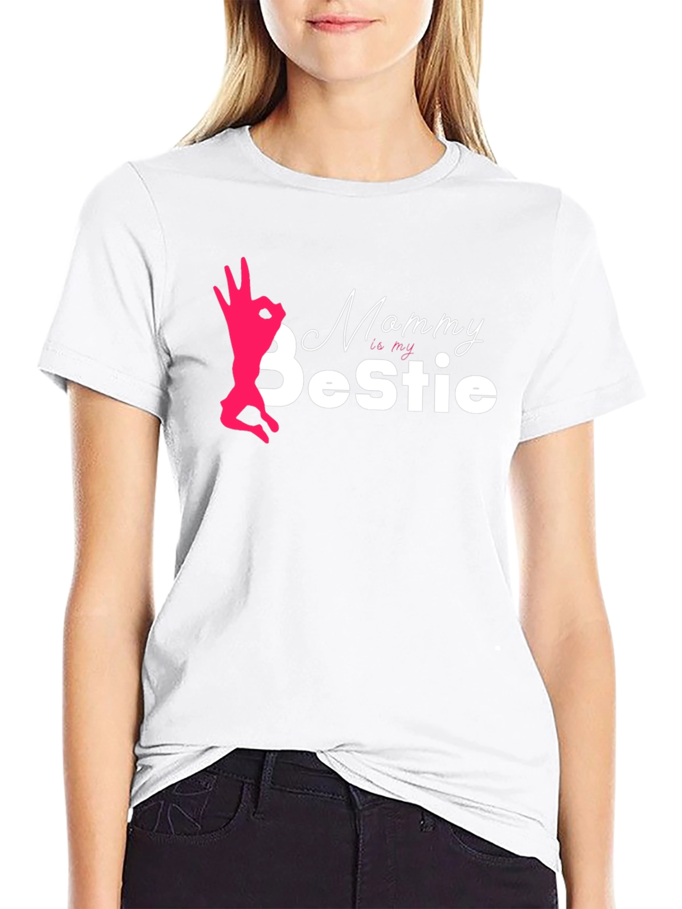 Mommy is my Bestie Black T-Shirt