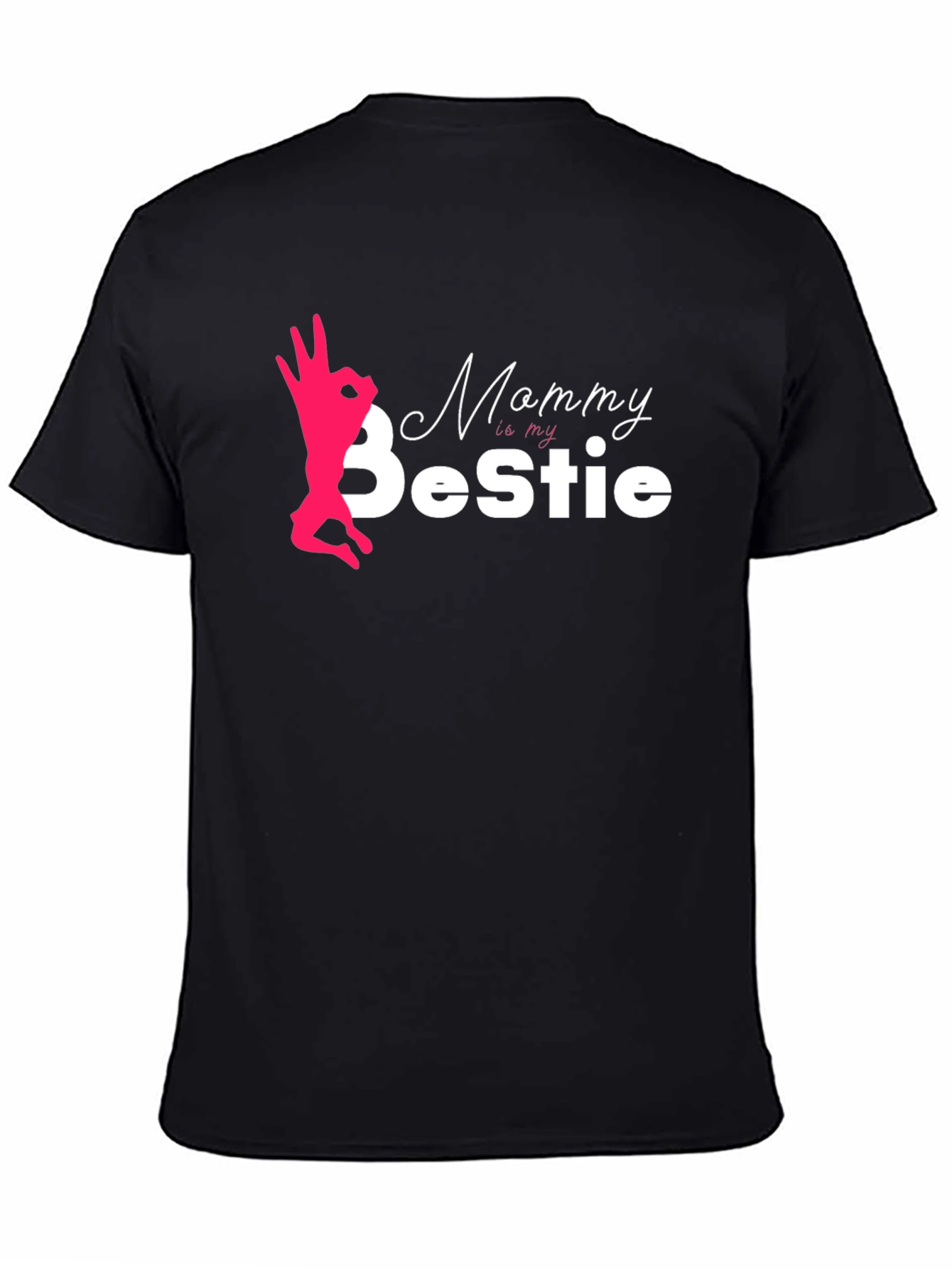 Mommy is my Bestie Black T-Shirt