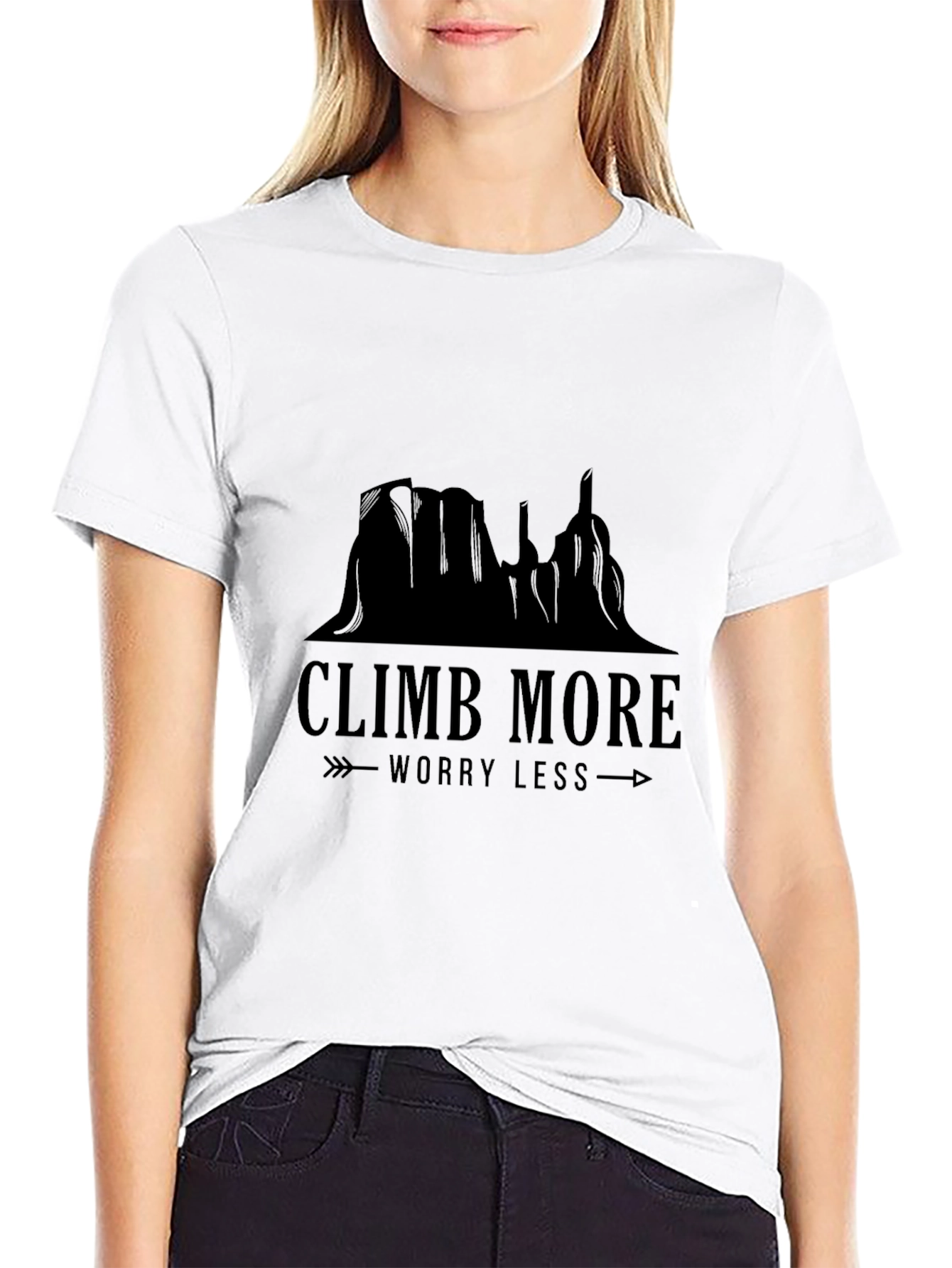 Climb More Worry Less Graphic T-Shirt