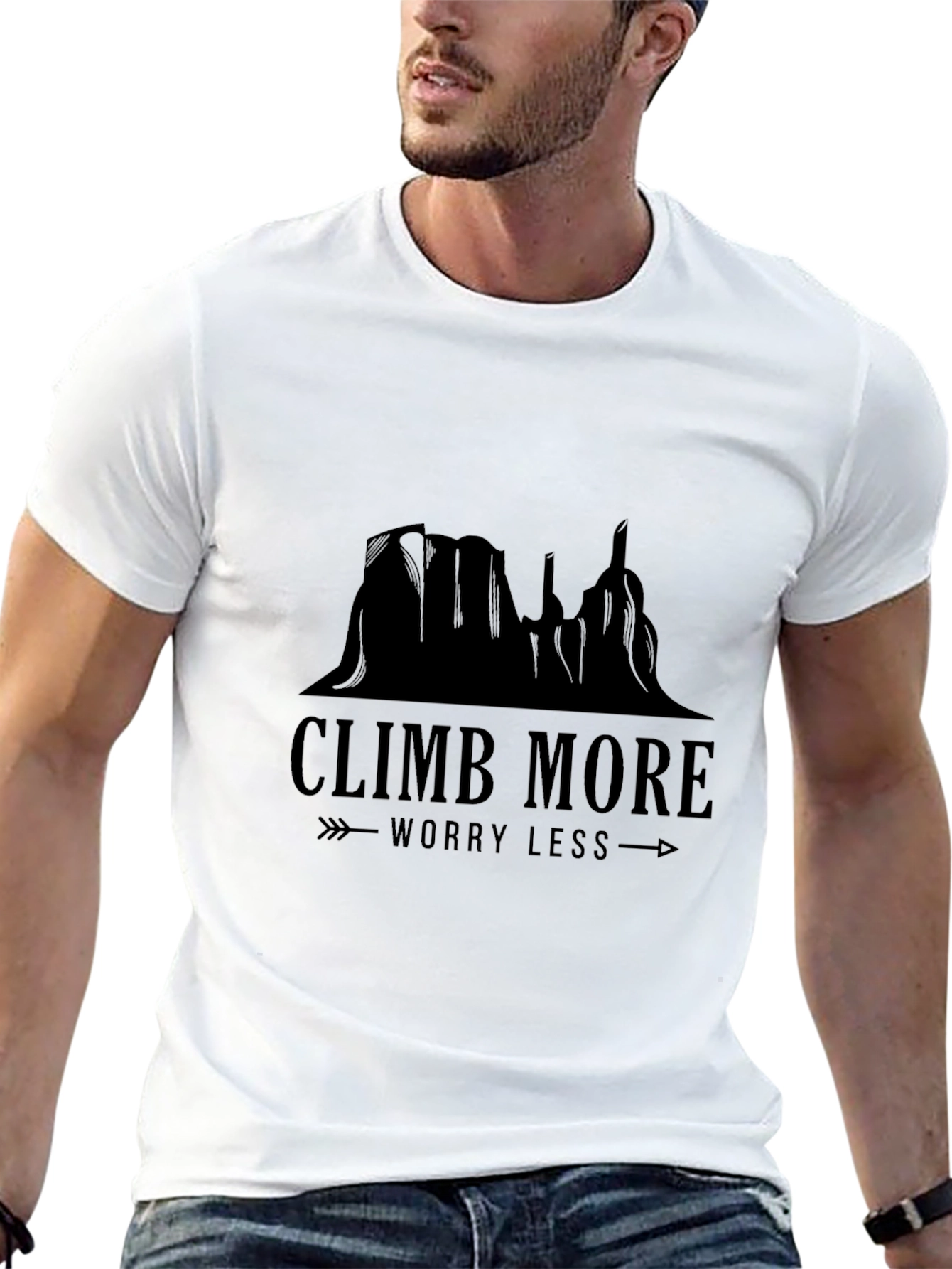 Climb More Worry Less Graphic T-Shirt