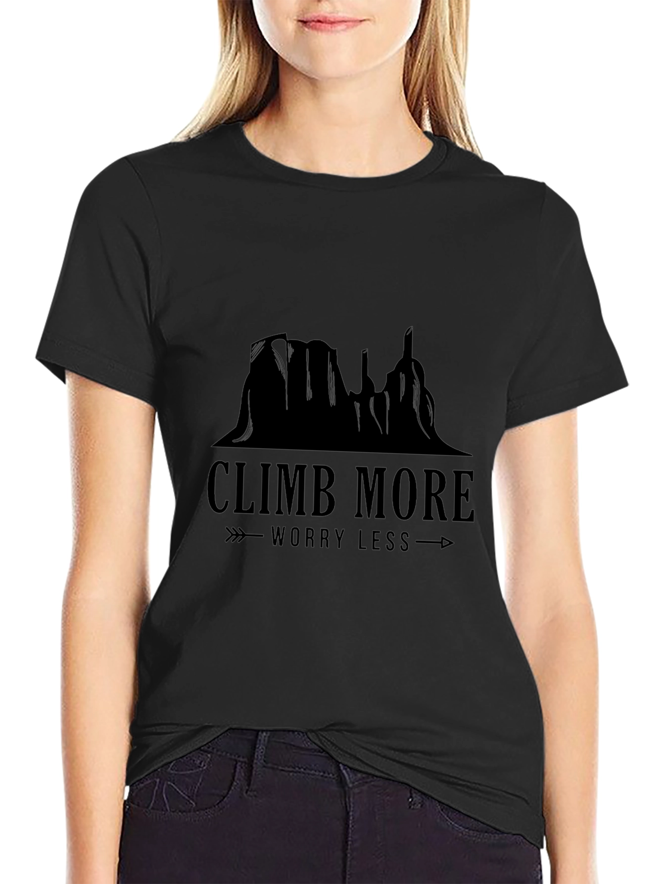 Climb More Worry Less Graphic T-Shirt