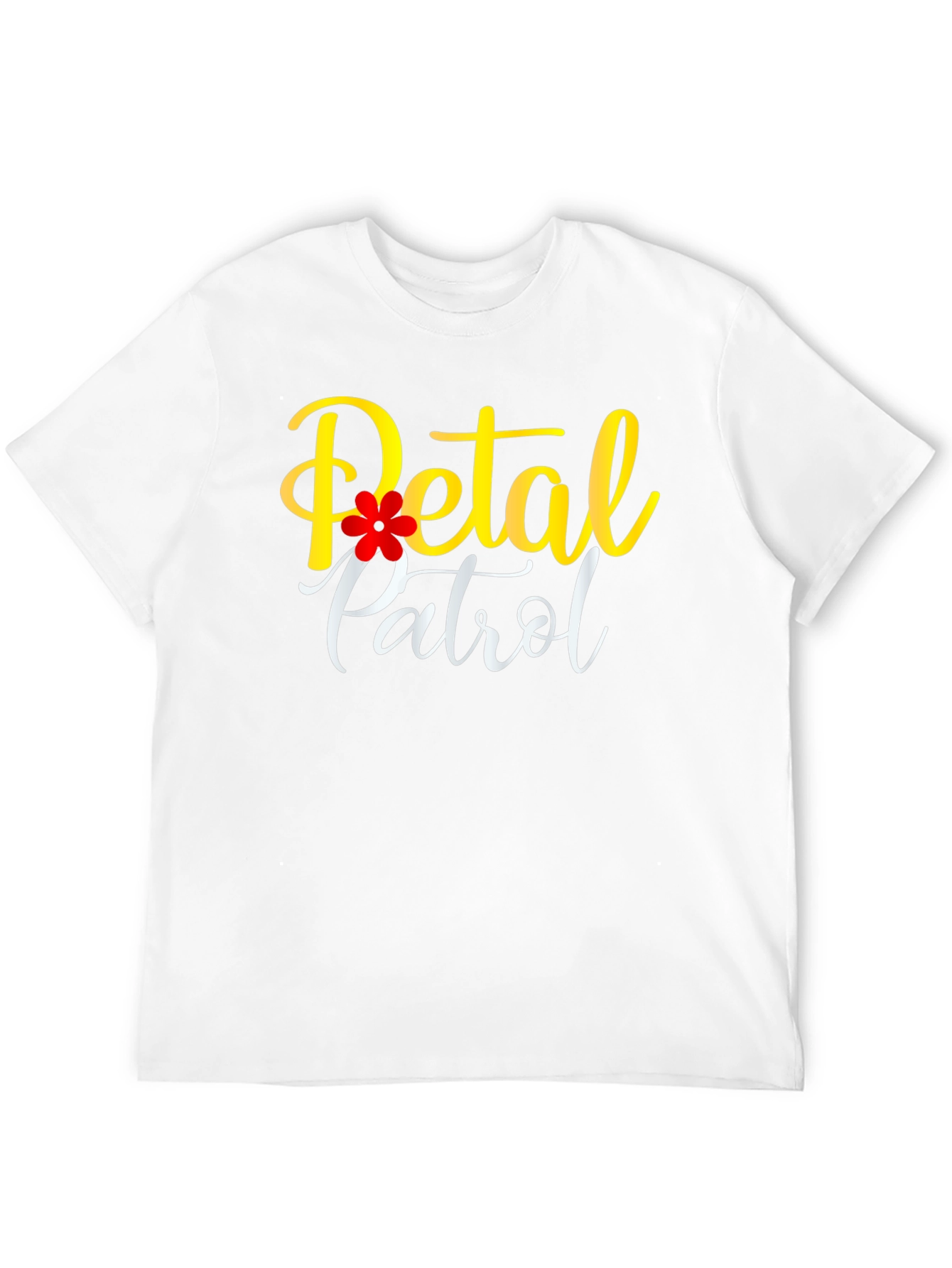 Petal Patrol Black T-Shirt - Floral Design