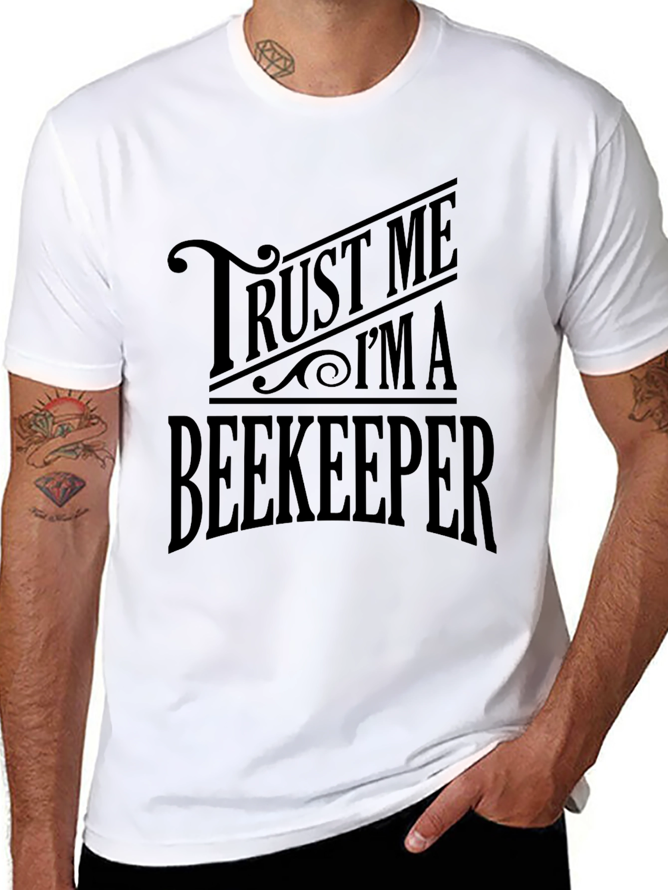Trust Me Im A Beekeeper Black Graphic T-Shirt