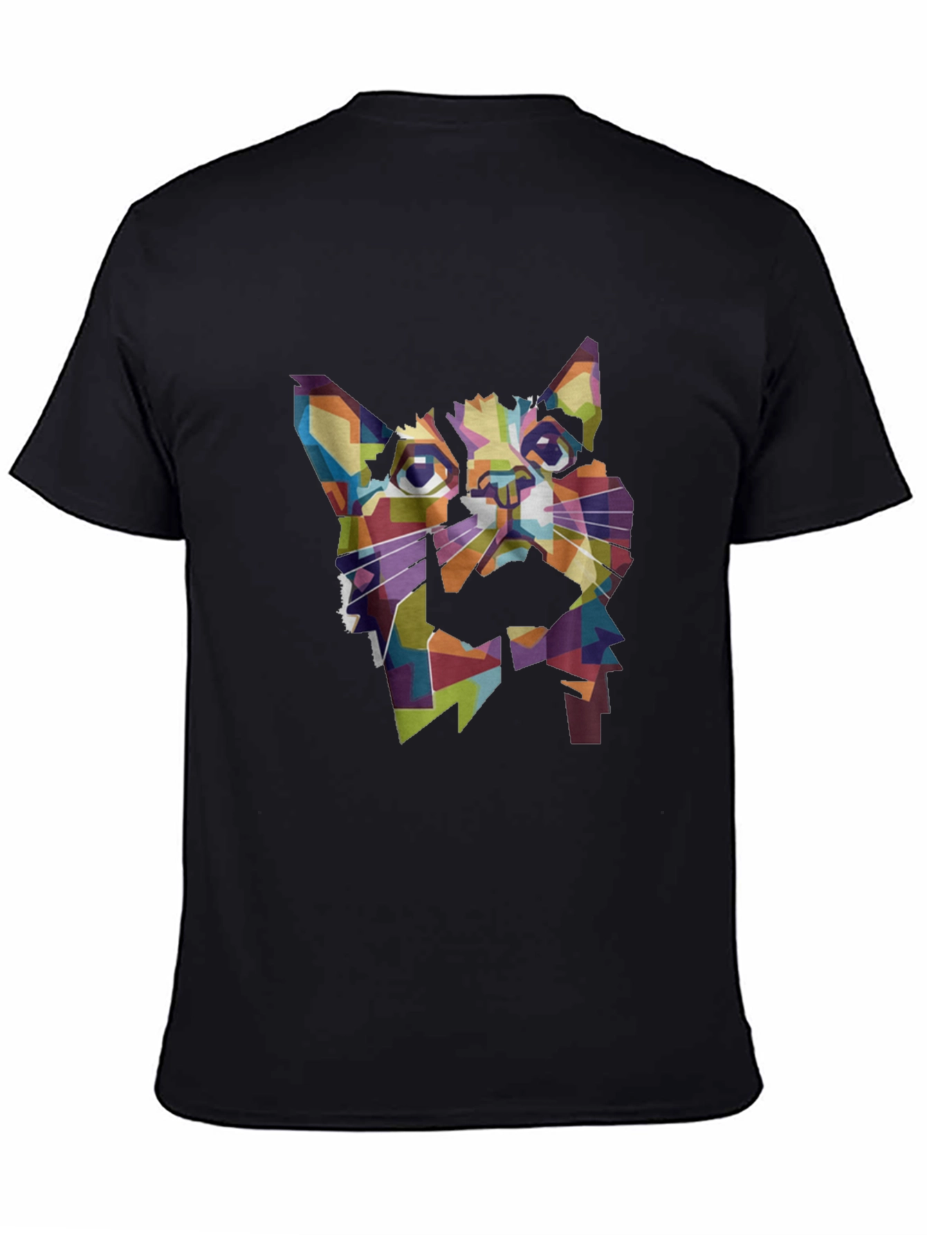 Geometric Cat T-Shirt - Modern Art Tee