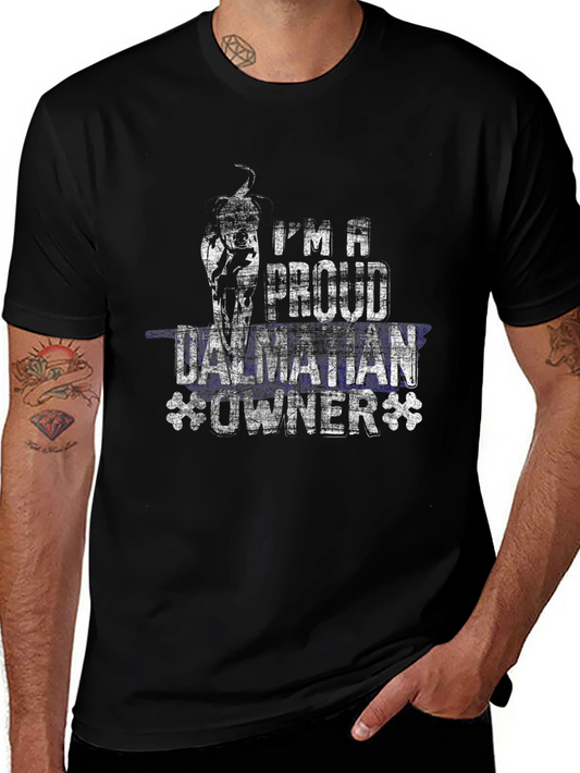 Proud Dalmatian Owner Black T-Shirt