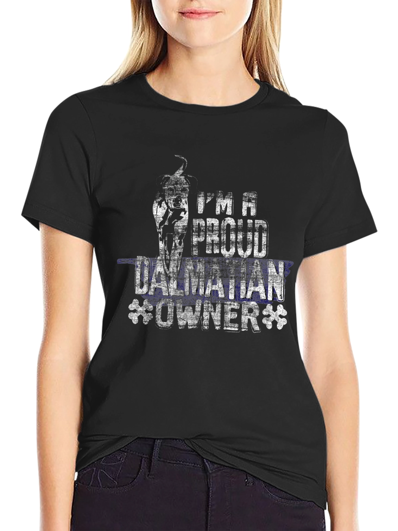Proud Dalmatian Owner Black T-Shirt