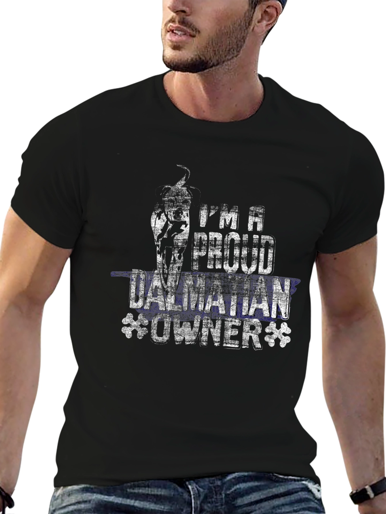 Proud Dalmatian Owner Black T-Shirt
