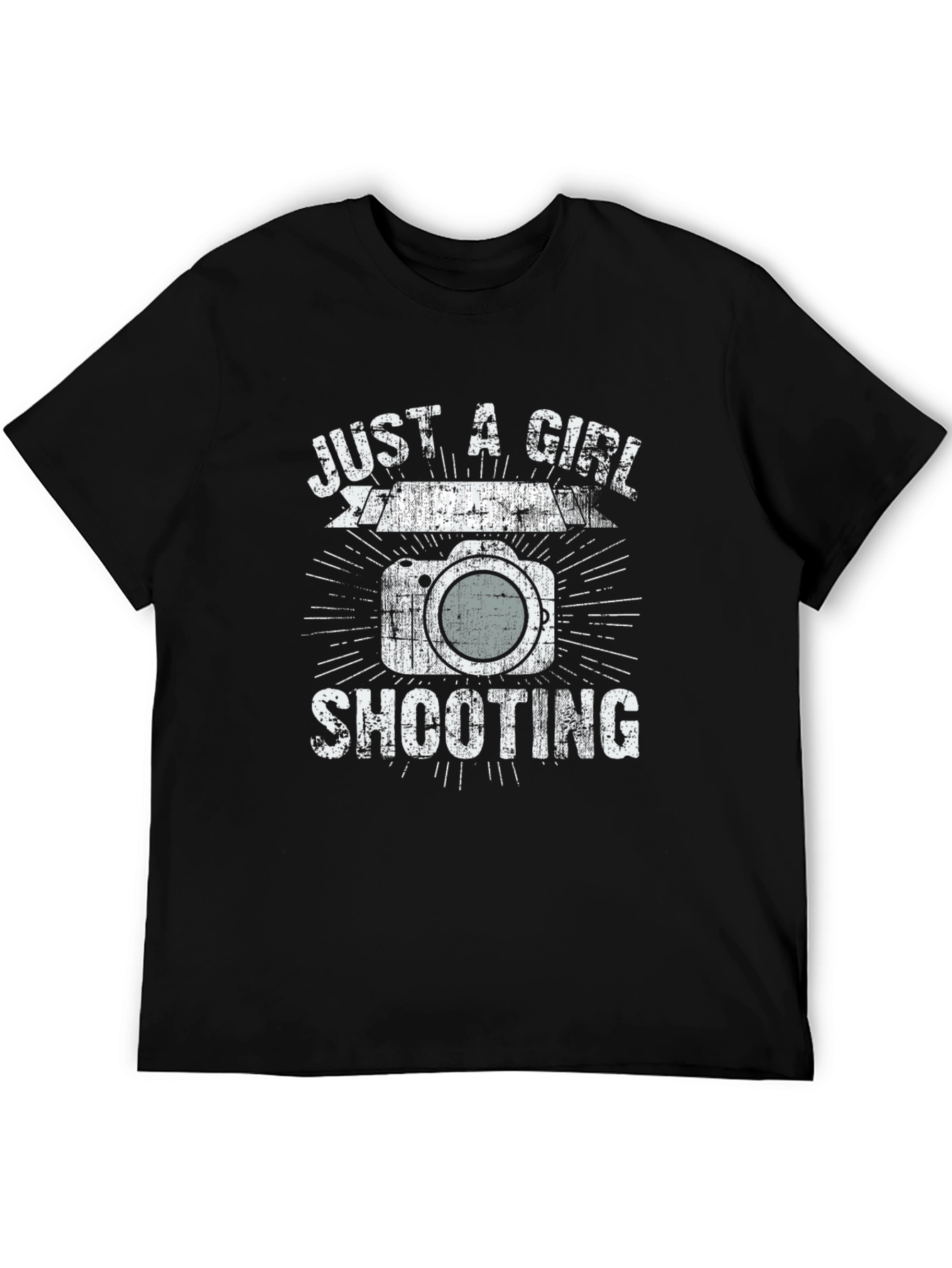 Just A Girl Shooting T-Shirt - Photography Camera Design